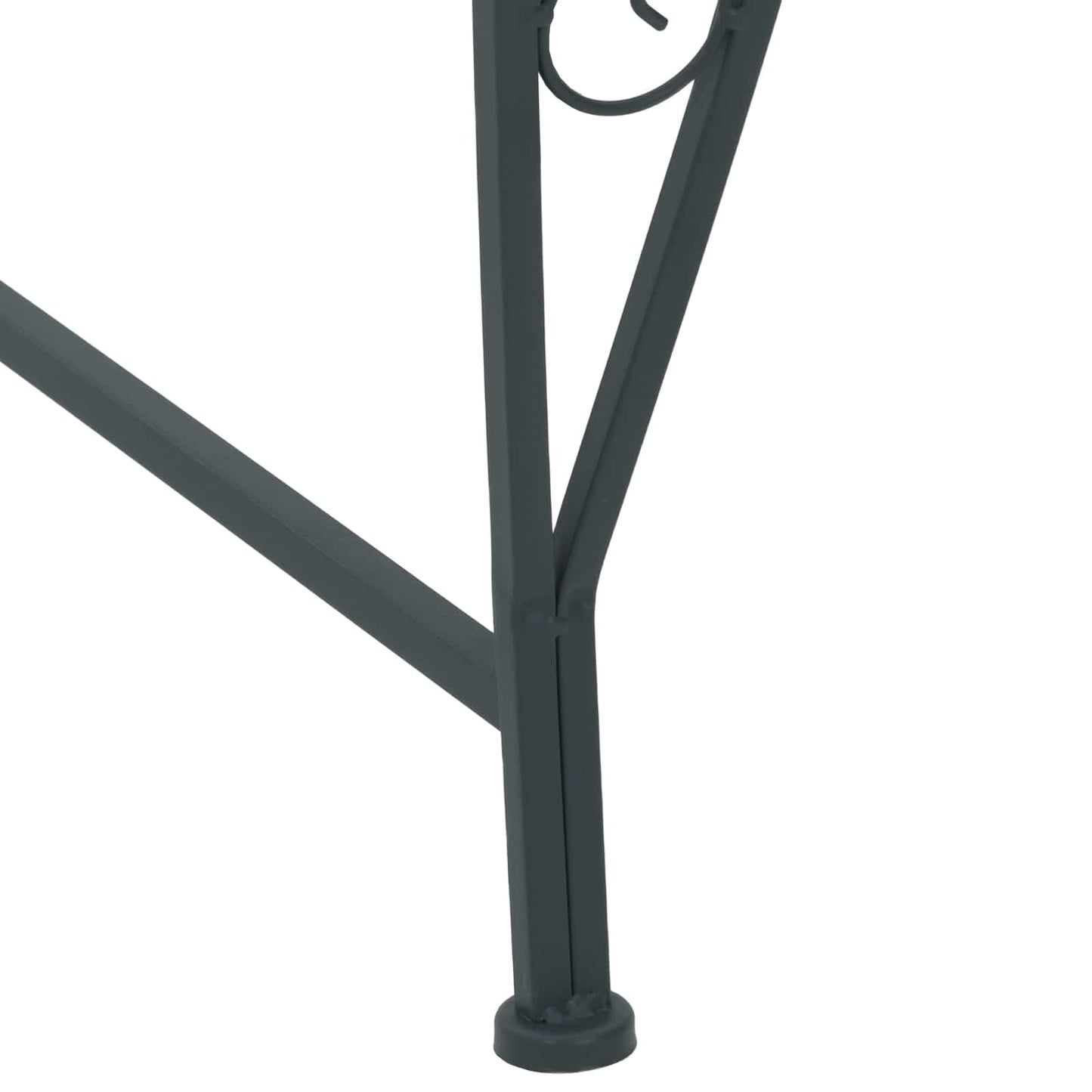 Trebens 4-Antall seter 160 x 80 x 89 cm Stål Sølvgrå halvrund