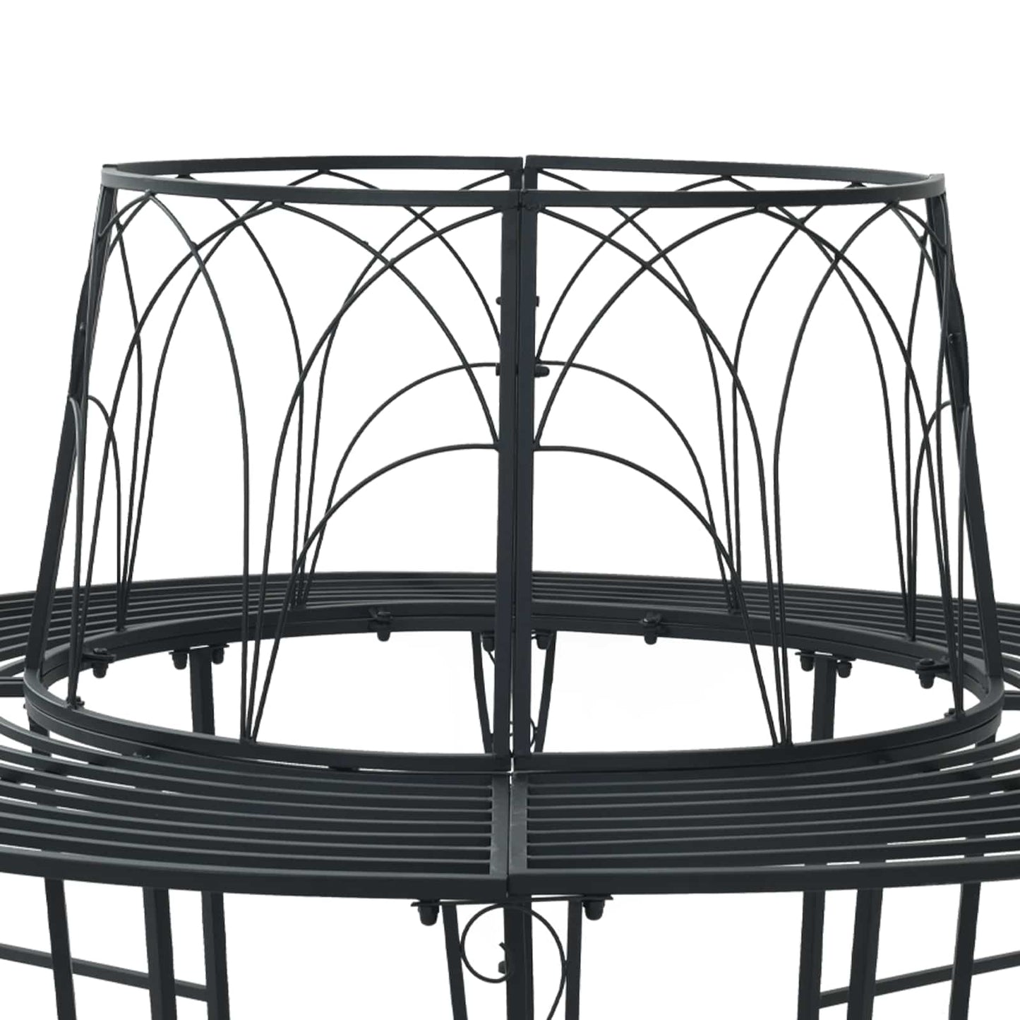 Trebens 8-Antall seter Ø 160 x 89 cm Stål Svart Rund