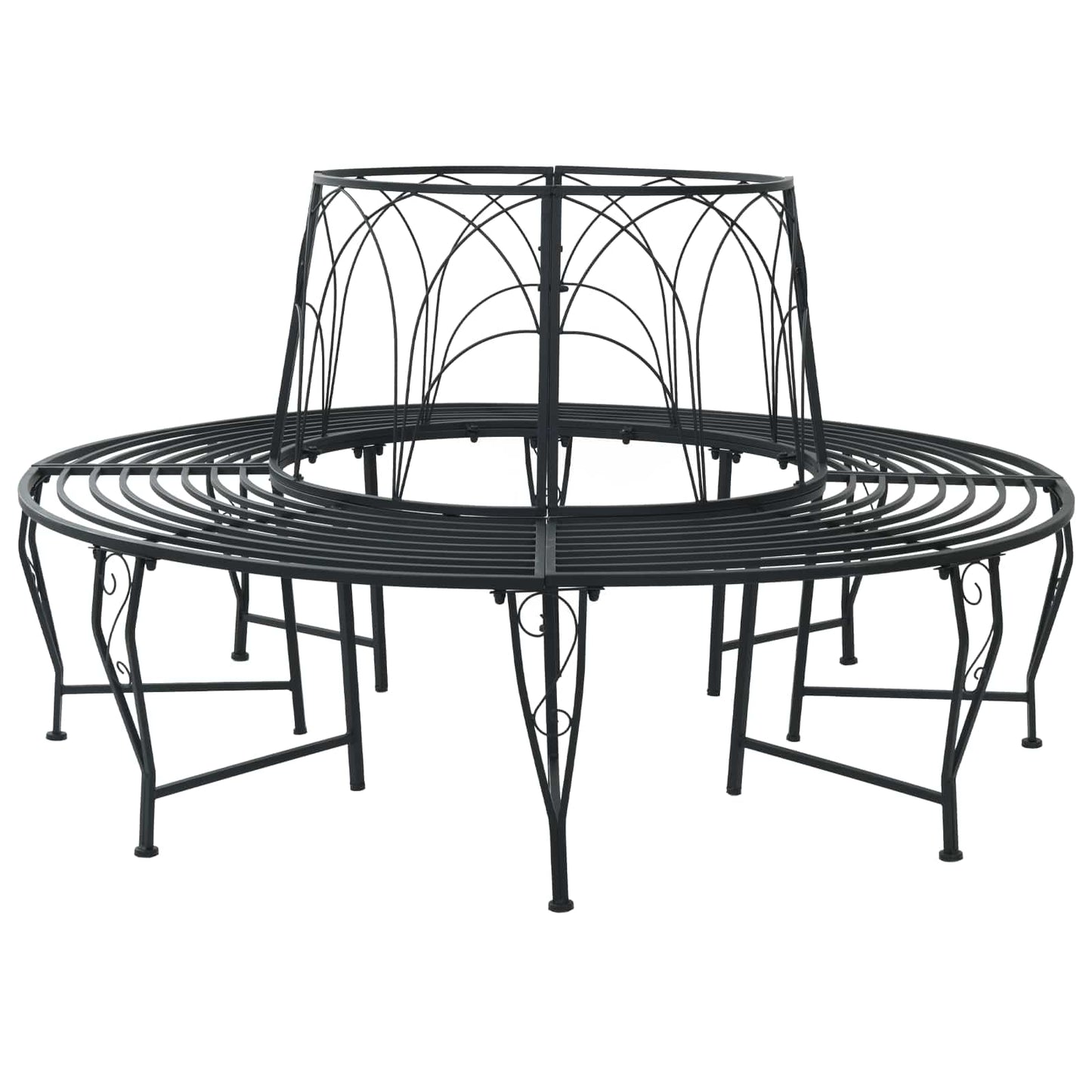 Trebens 8-Antall seter Ø 160 x 89 cm Stål Svart Rund