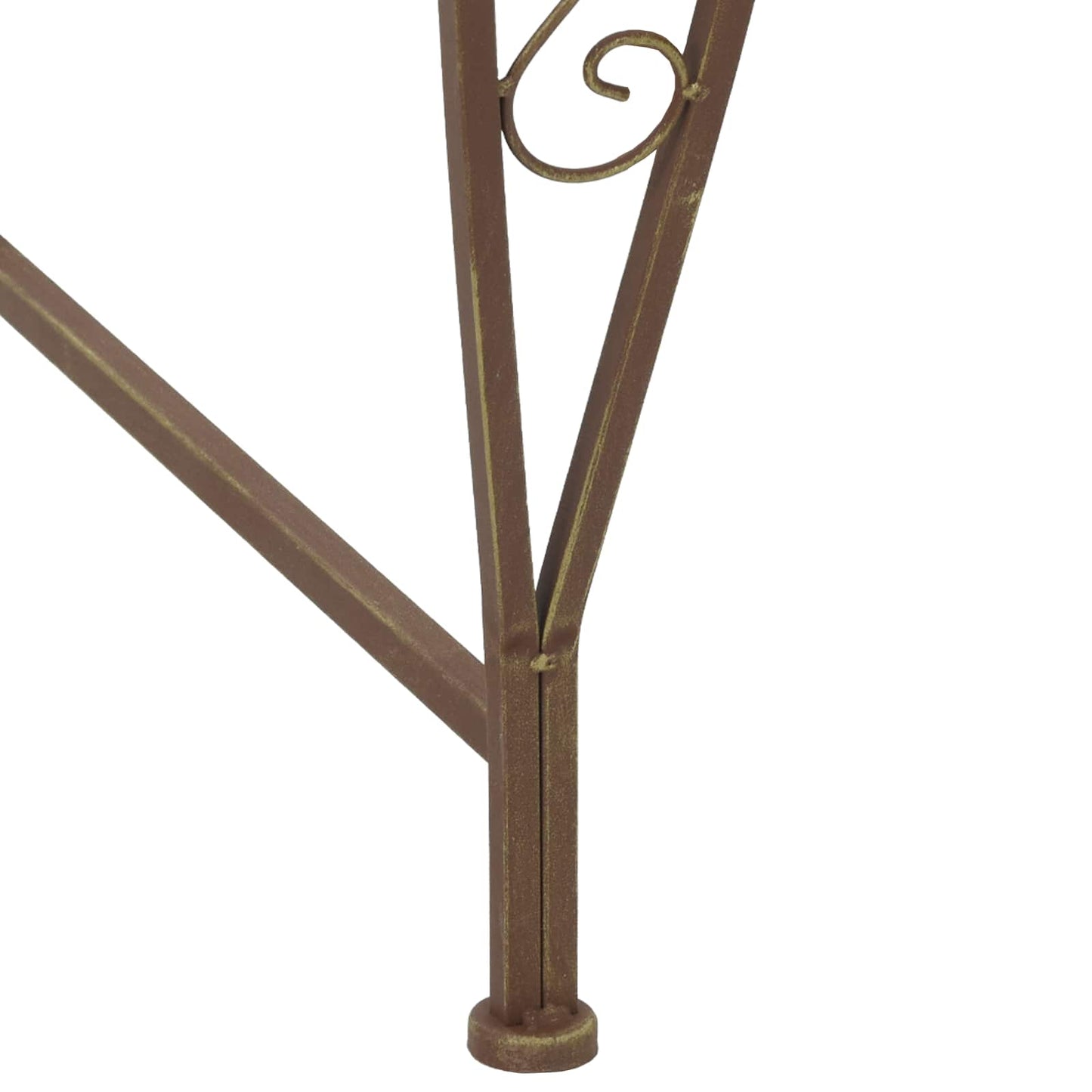Trebens 8-Antall seter Ø 160 x 89 cm Stål Antikk Brun Rund