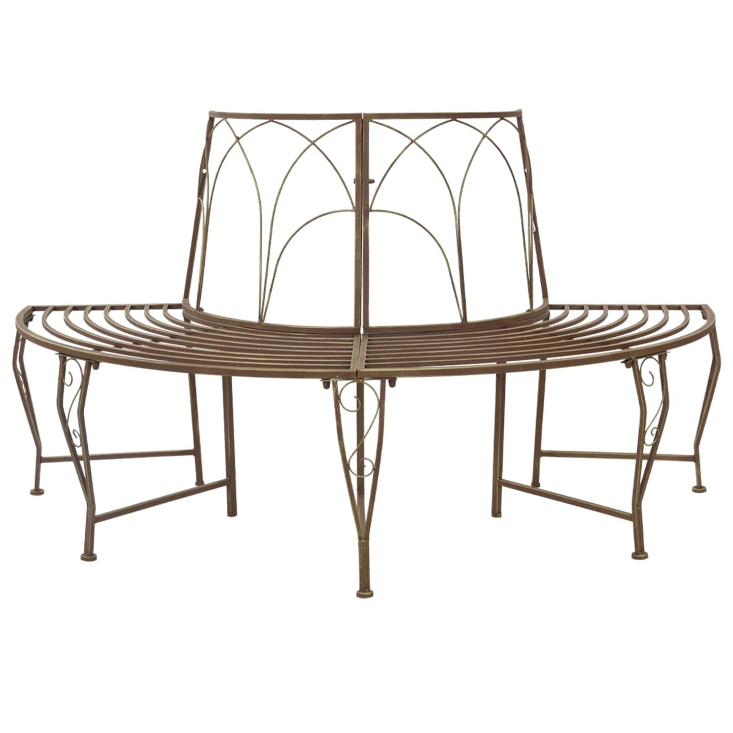 Trebens 4-Antall seter 160 x 80 x 89 cm Stål Antikk Brun