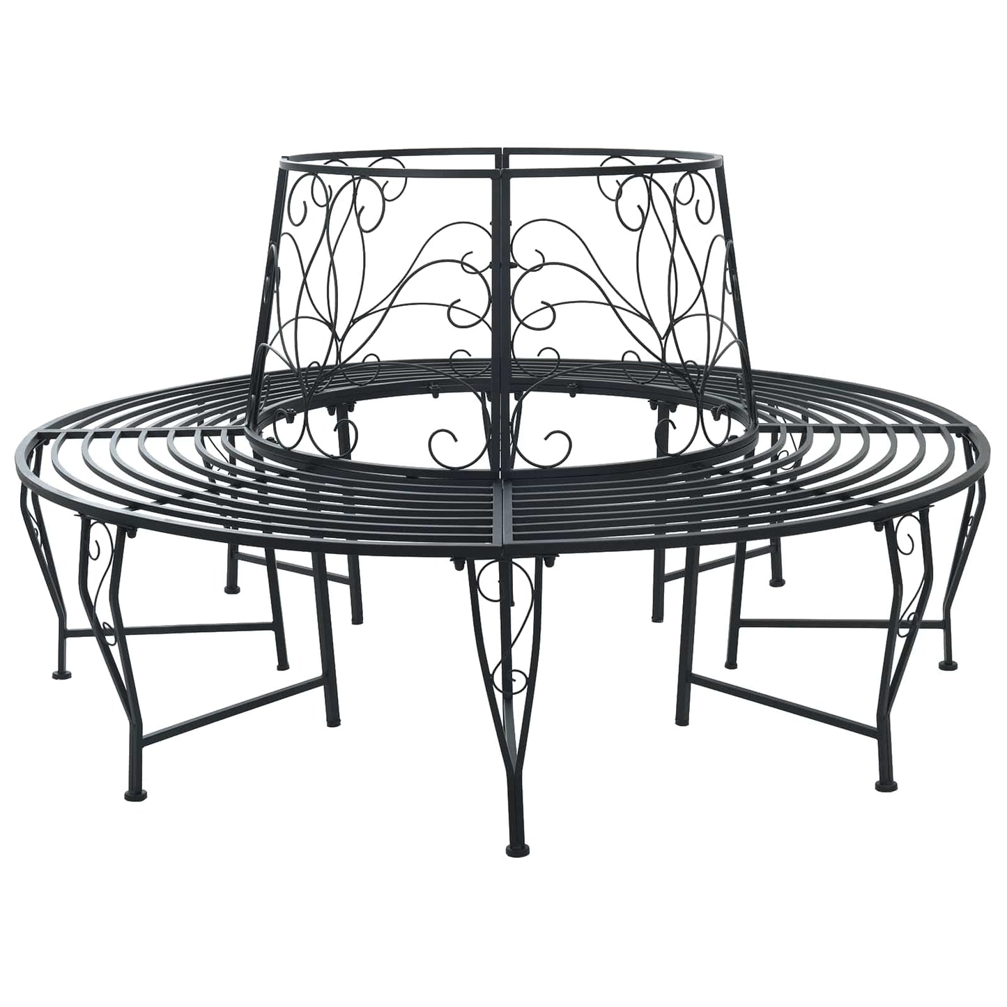 Trebens 8-Antall seter Ø 160 x 89 cm Stål Svart Rund