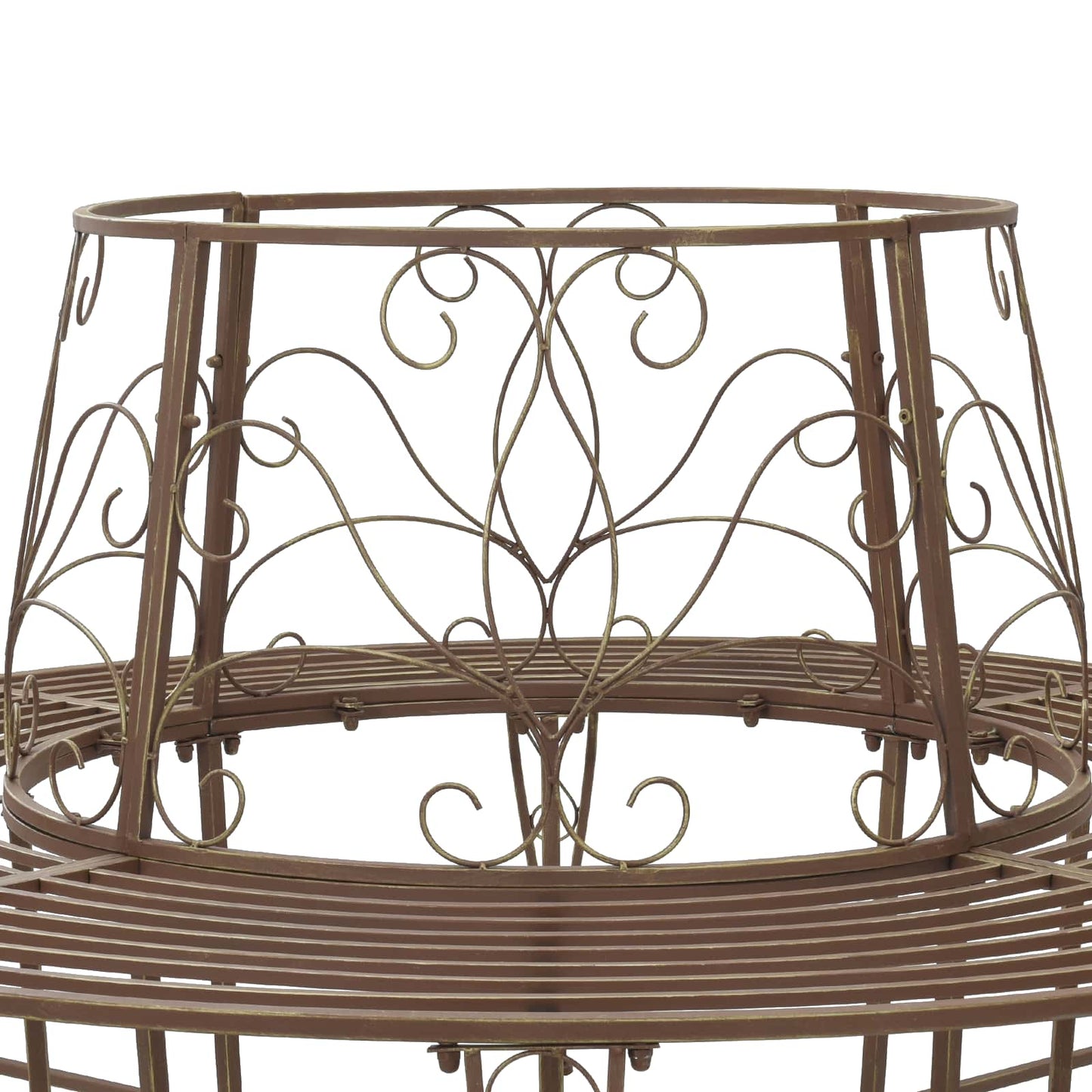 Trebens 8-Antall seter Ø 160 x 89 cm Stål Antikk Brun Rund