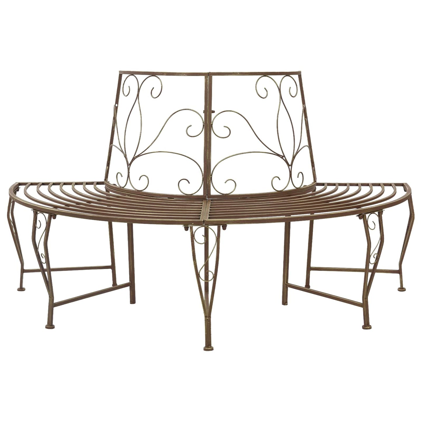Trebens 4-Antall seter 160 x 80 x 89 cm Stål Antikk Brun