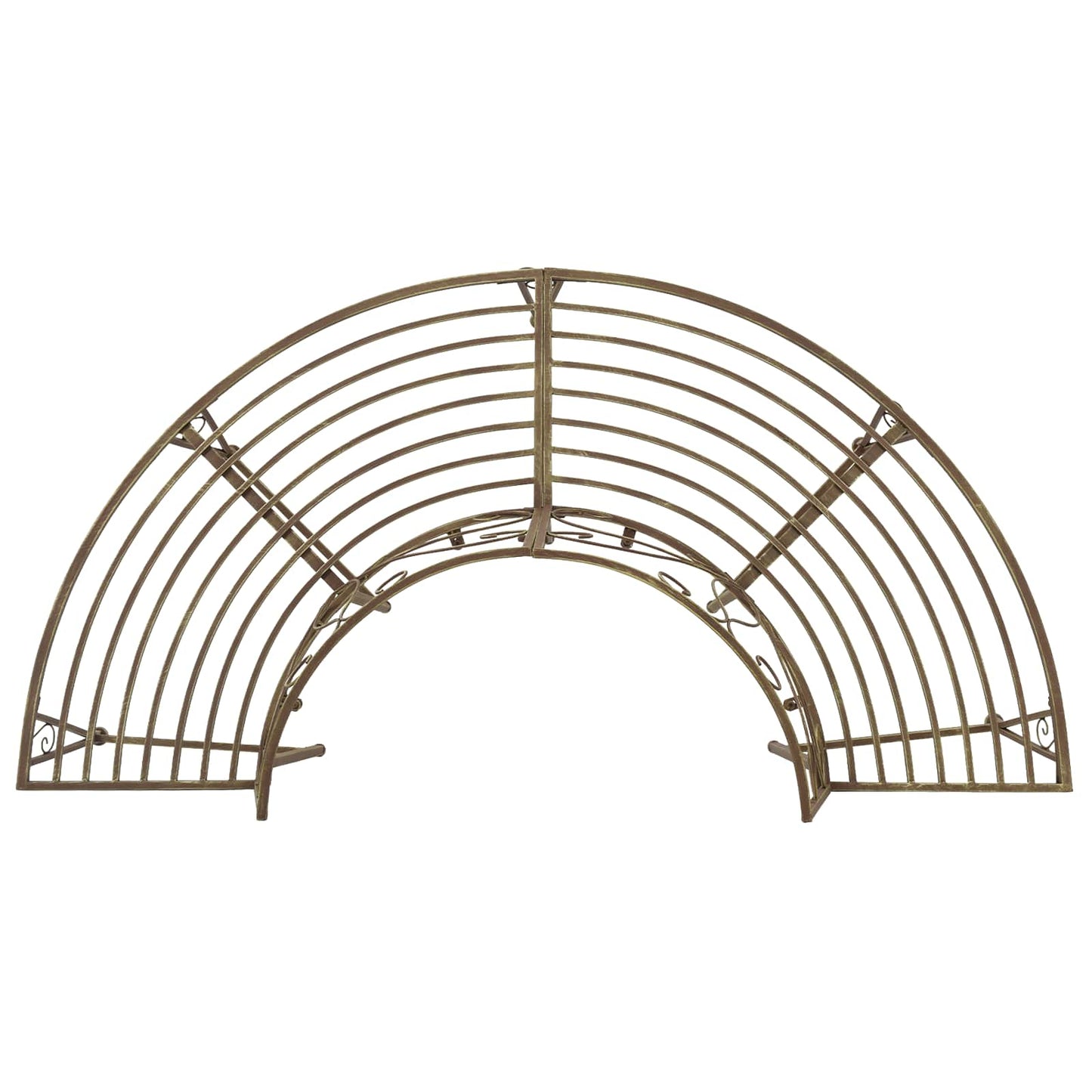 Trebens 4-Antall seter 160 x 80 x 89 cm Stål Antikk Brun