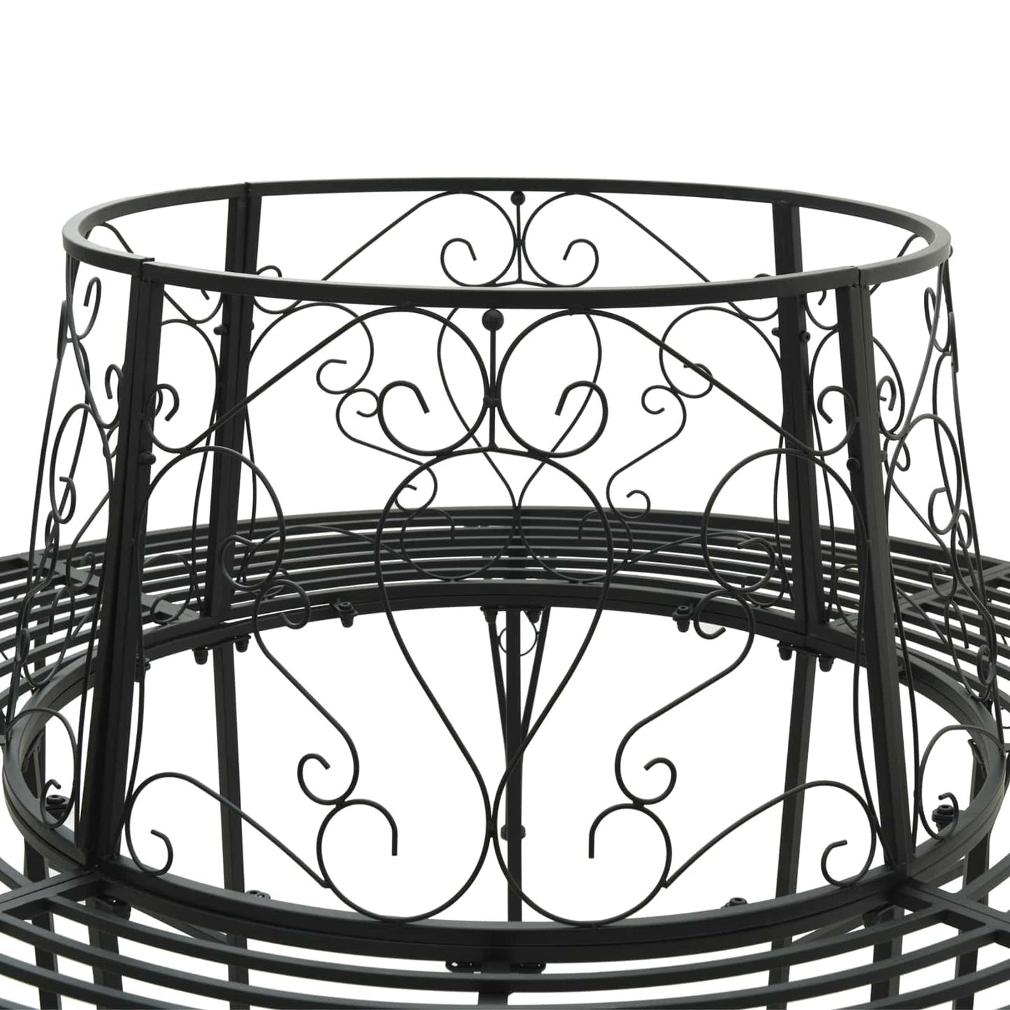 Trebens 8-Antall seter Ø 160 x 89 cm Stål Svart Rund