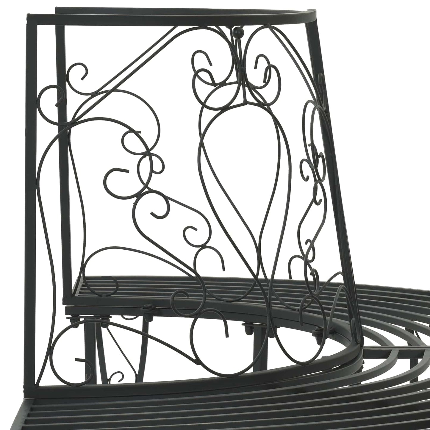 Trebens 4-Antall seter 160 x 80 x 89 cm Stål Svart halvrund
