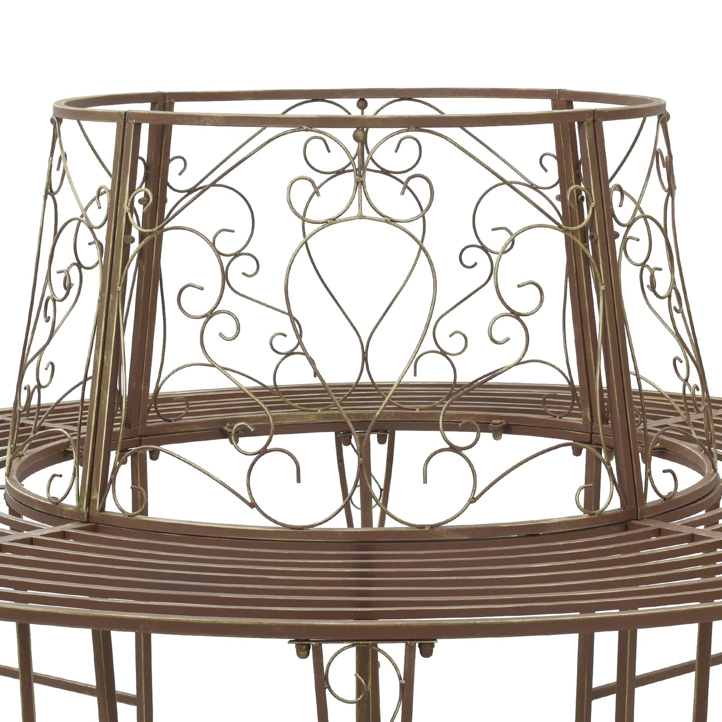 Trebens 8-Antall seter Ø 160 x 89 cm Stål Antikk Brun Rund