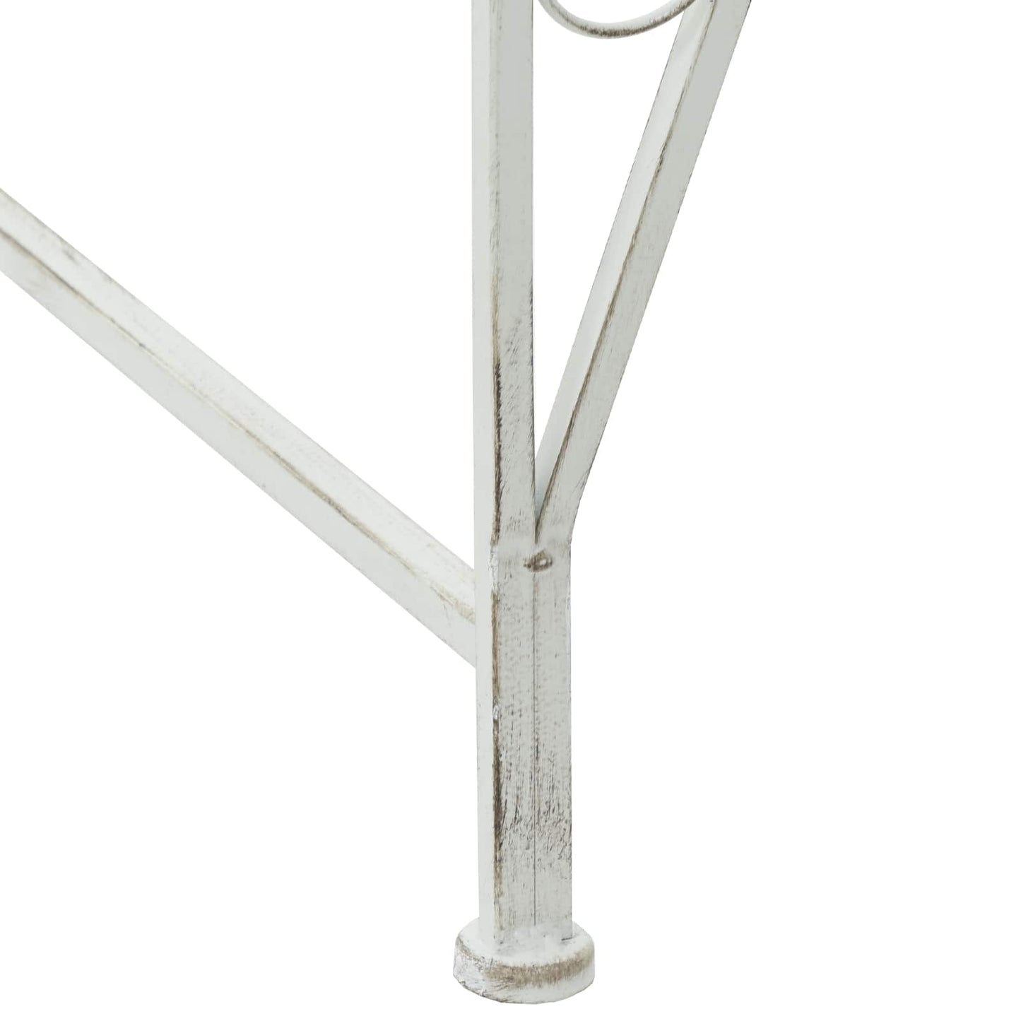 Trebens 8-Antall seter Ø 160 x 89 cm Stål Antikk hvit Rund