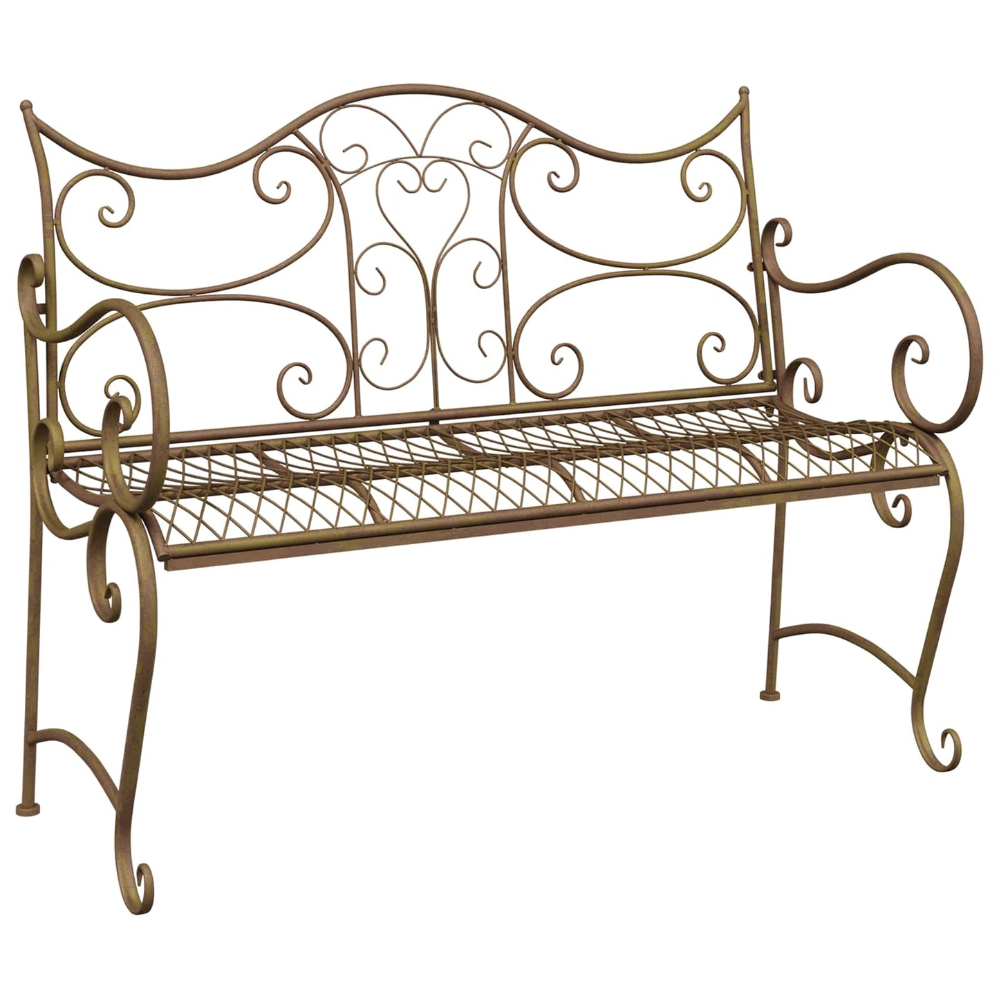 Hagebenk 2-Antall seter 114 x 56,5 x 90 cm Stål Antikk Brun