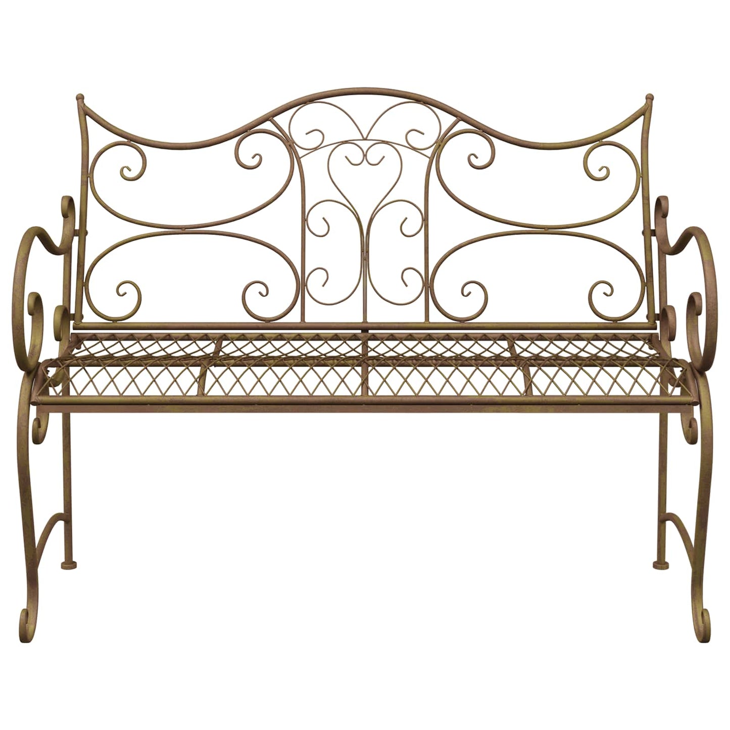 Hagebenk 2-Antall seter 114 x 56,5 x 90 cm Stål Antikk Brun