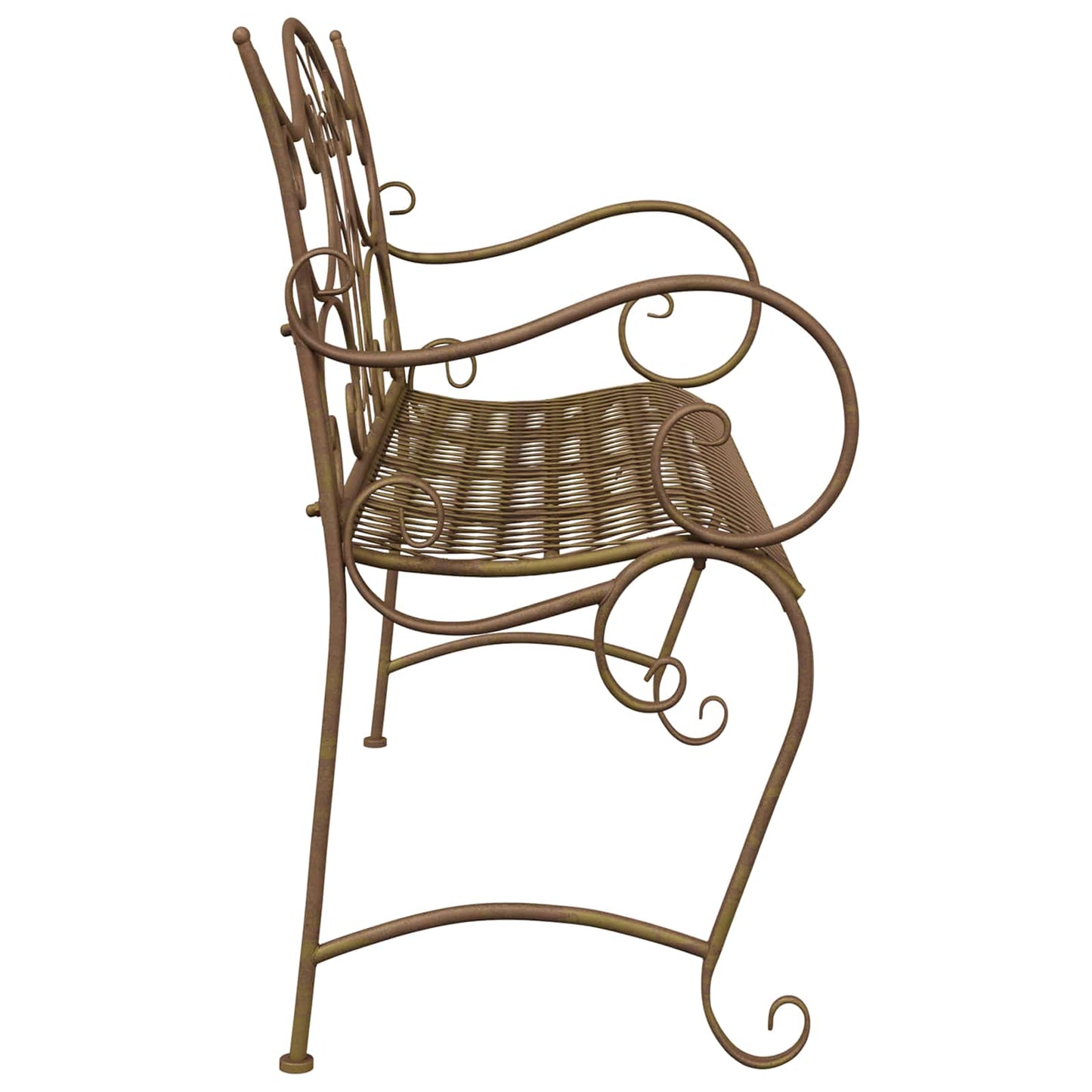 Hagebenk 2-Antall seter 114 x 56,5 x 90 cm Stål Antikk Brun