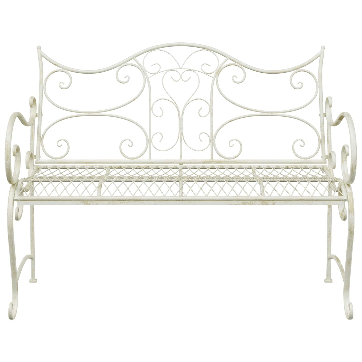 Hagebenk 2-Antall seter 114 x 56,5 x 90 cm Stål Antikk hvit