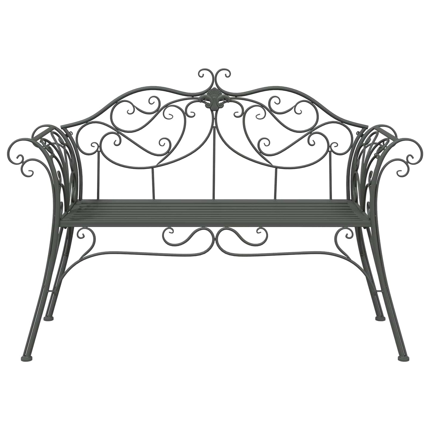 Hagebenk 2-Antall seter 130 x 47 x 90 cm Stål Sølvgrå