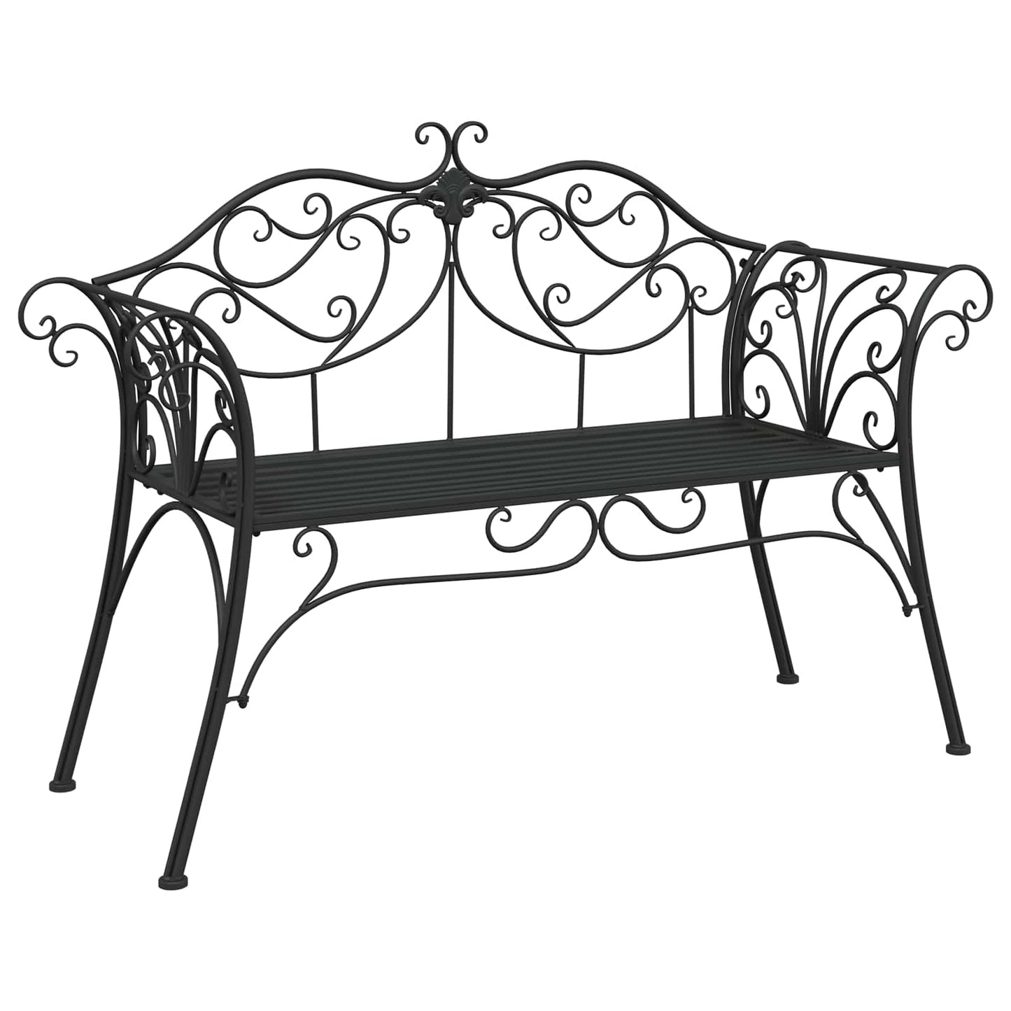 Hagebenk 2-Antall seter 130 x 47 x 90 cm Stål Svart