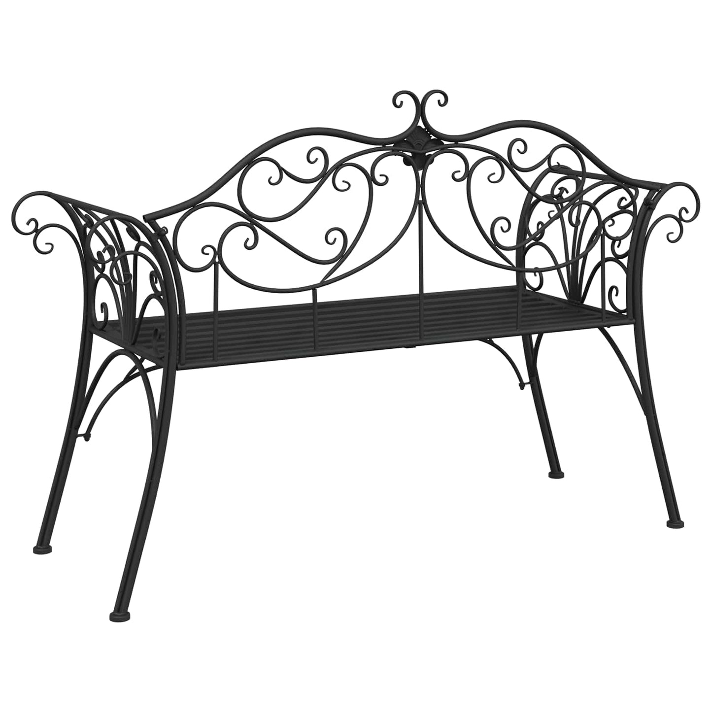 Hagebenk 2-Antall seter 130 x 47 x 90 cm Stål Svart