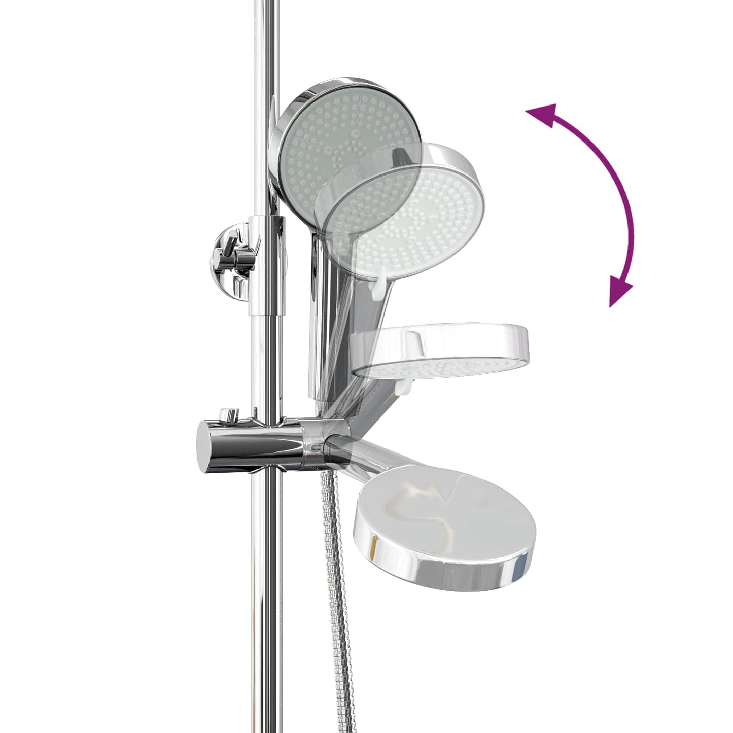 Termostatisk dusjsystem sett Krom SS201