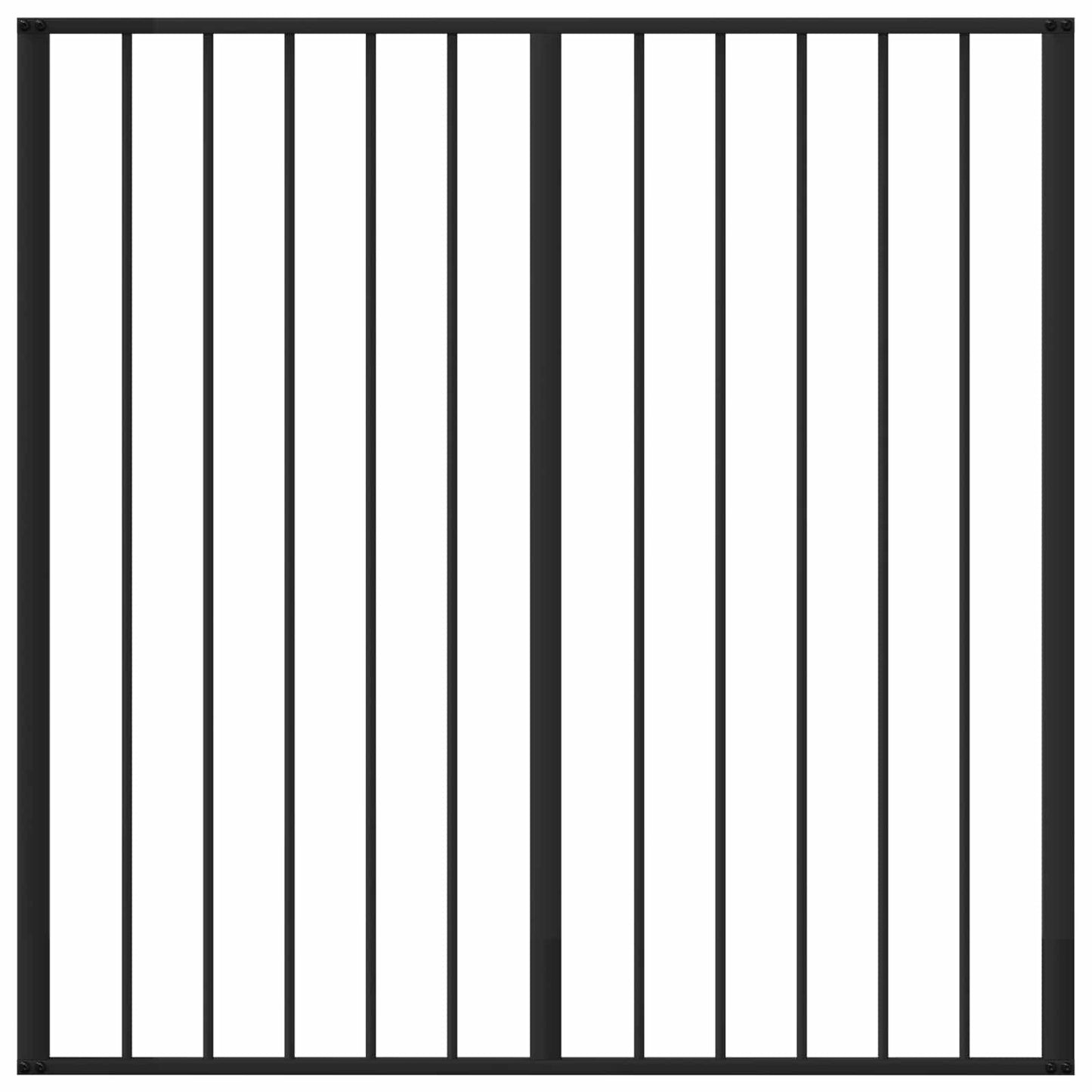 Hundeluke 4 pcs Svart 100 x 100 cm Galvanisert Stål