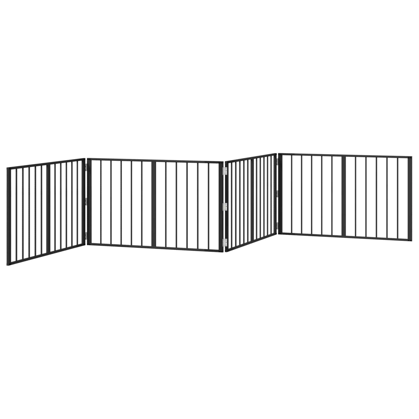 Hundeluke 4 pcs Svart 100 x 60 cm Galvanisert Stål