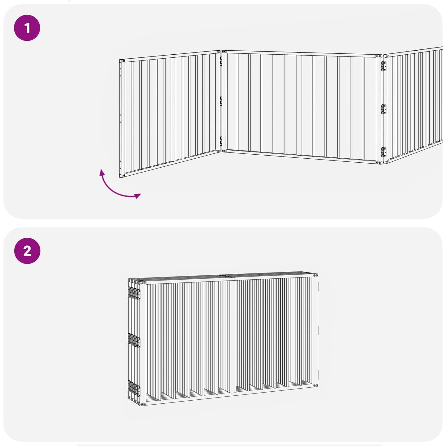 Hundeluke 8 pcs Svart 100 x 60 cm Galvanisert Stål