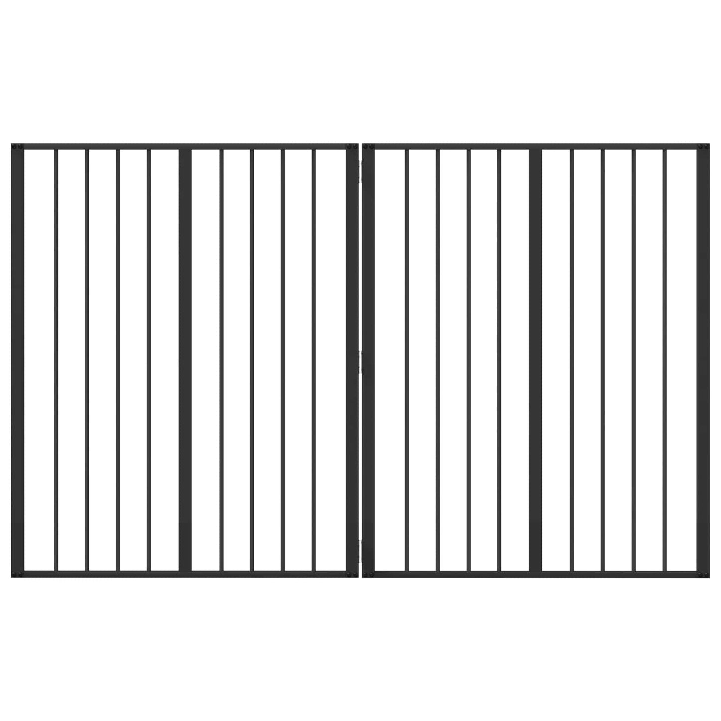 Hundeluke 2 pcs Svart 80 x 100 cm Galvanisert Stål