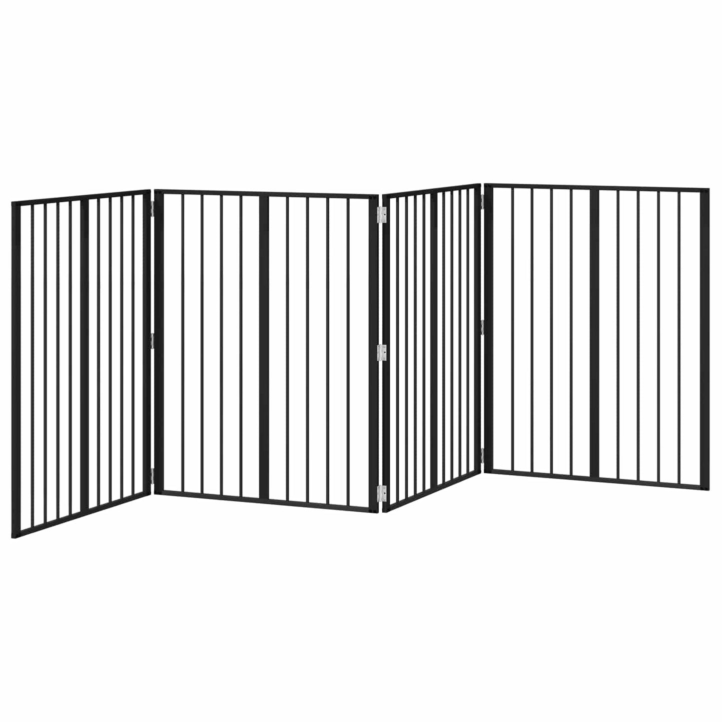 Hundeluke 4 pcs Svart 80 x 100 cm Galvanisert Stål