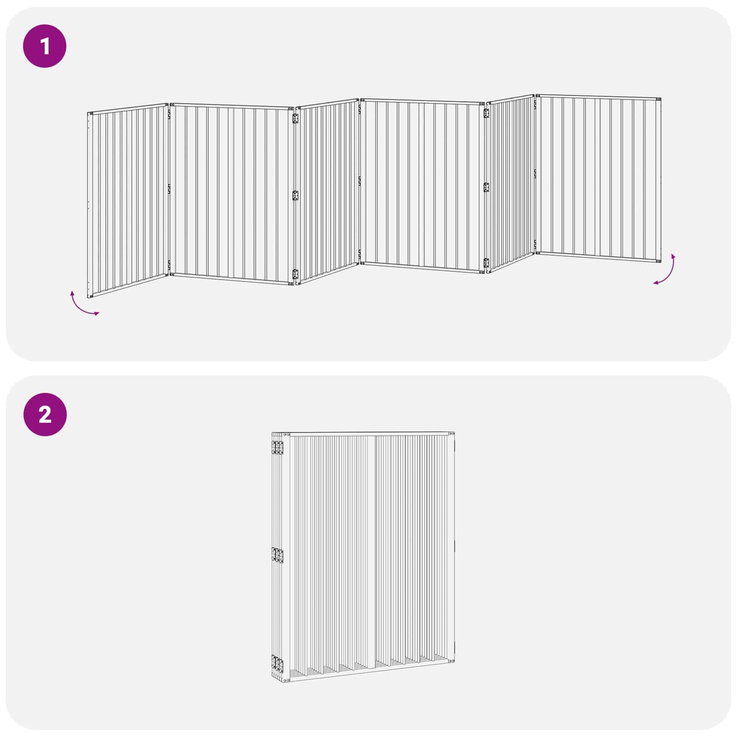 Hundeluke 6 pcs Svart 80 x 100 cm Galvanisert Stål
