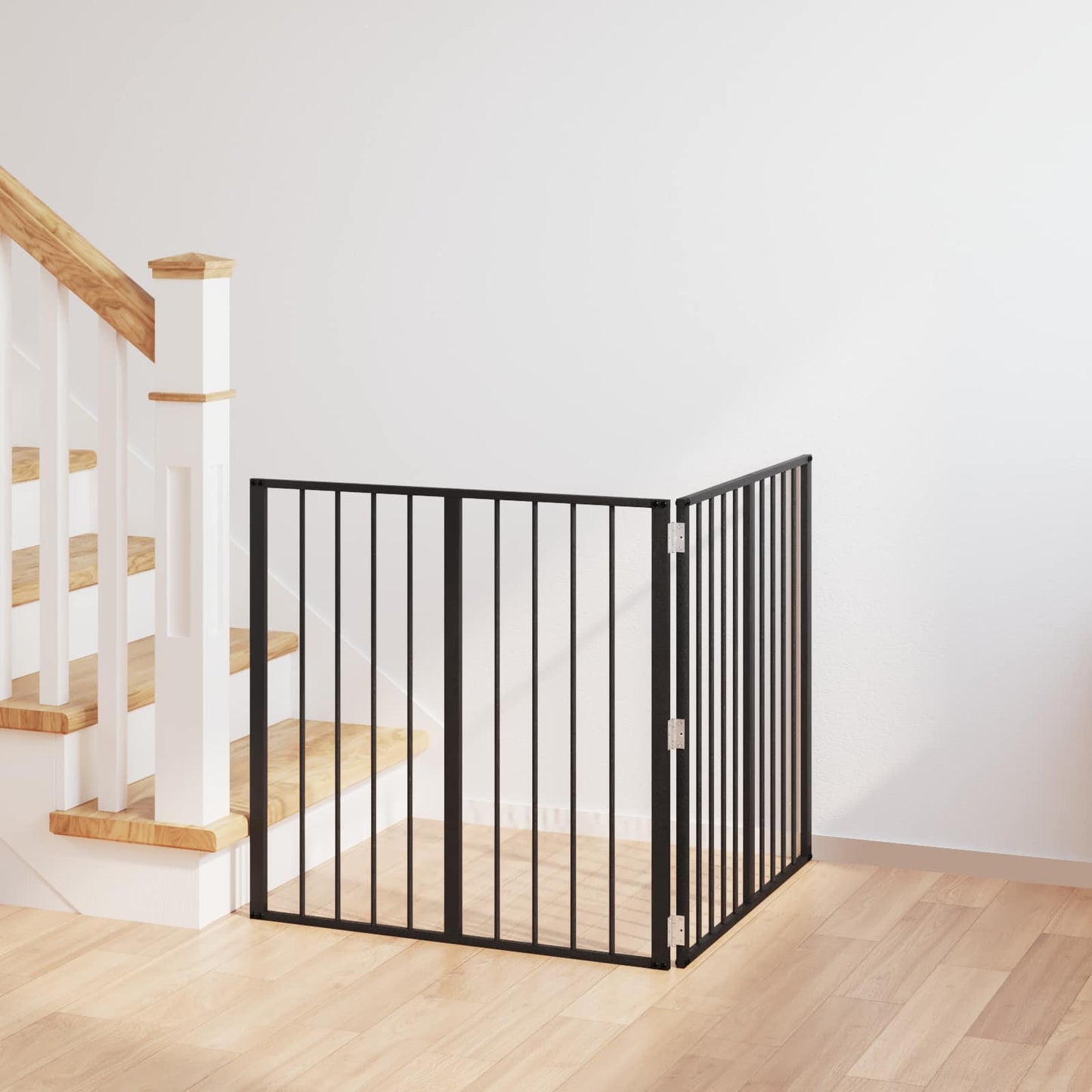 Hundeluke 2 pcs Svart 80 x 80 cm Galvanisert Stål