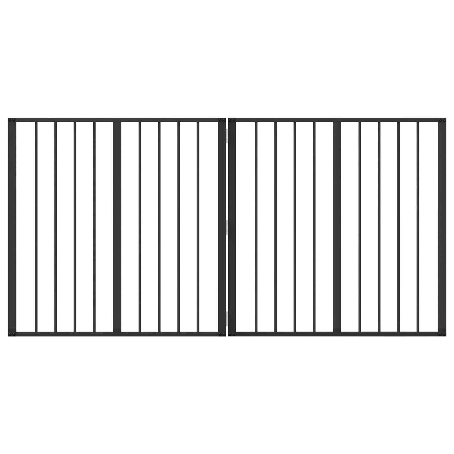 Hundeluke 2 pcs Svart 80 x 80 cm Galvanisert Stål