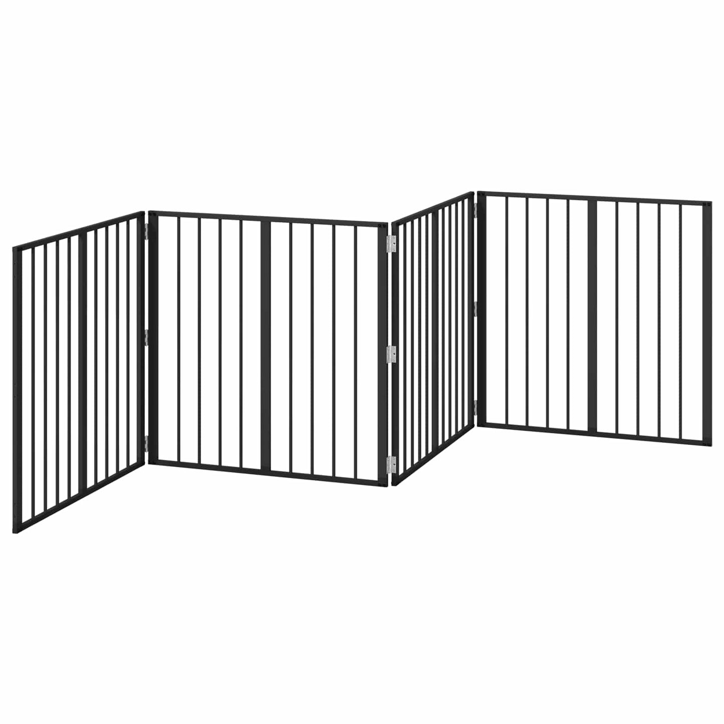 Hundeluke 4 pcs Svart 80 x 80 cm Galvanisert Stål