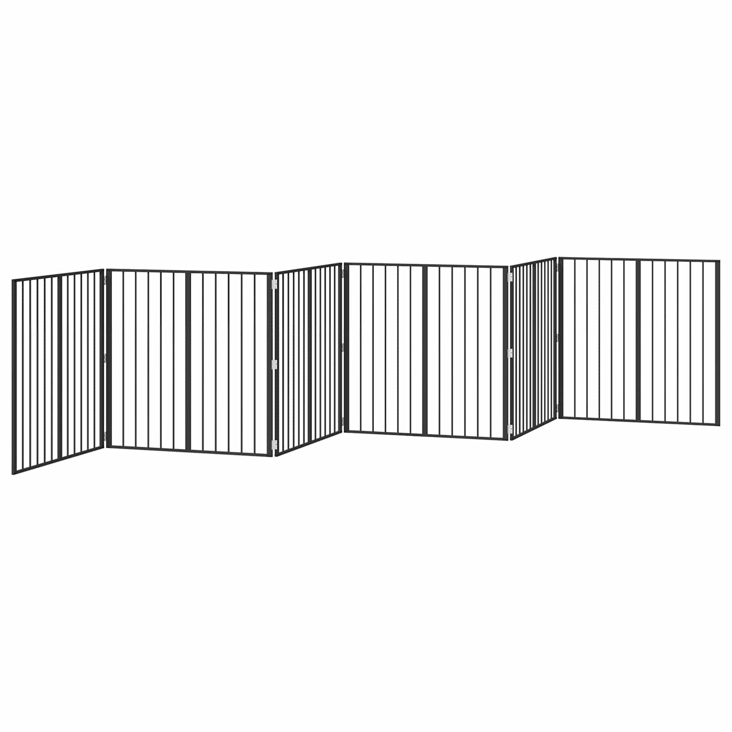 Hundeluke 6 pcs Svart 80 x 80 cm Galvanisert Stål