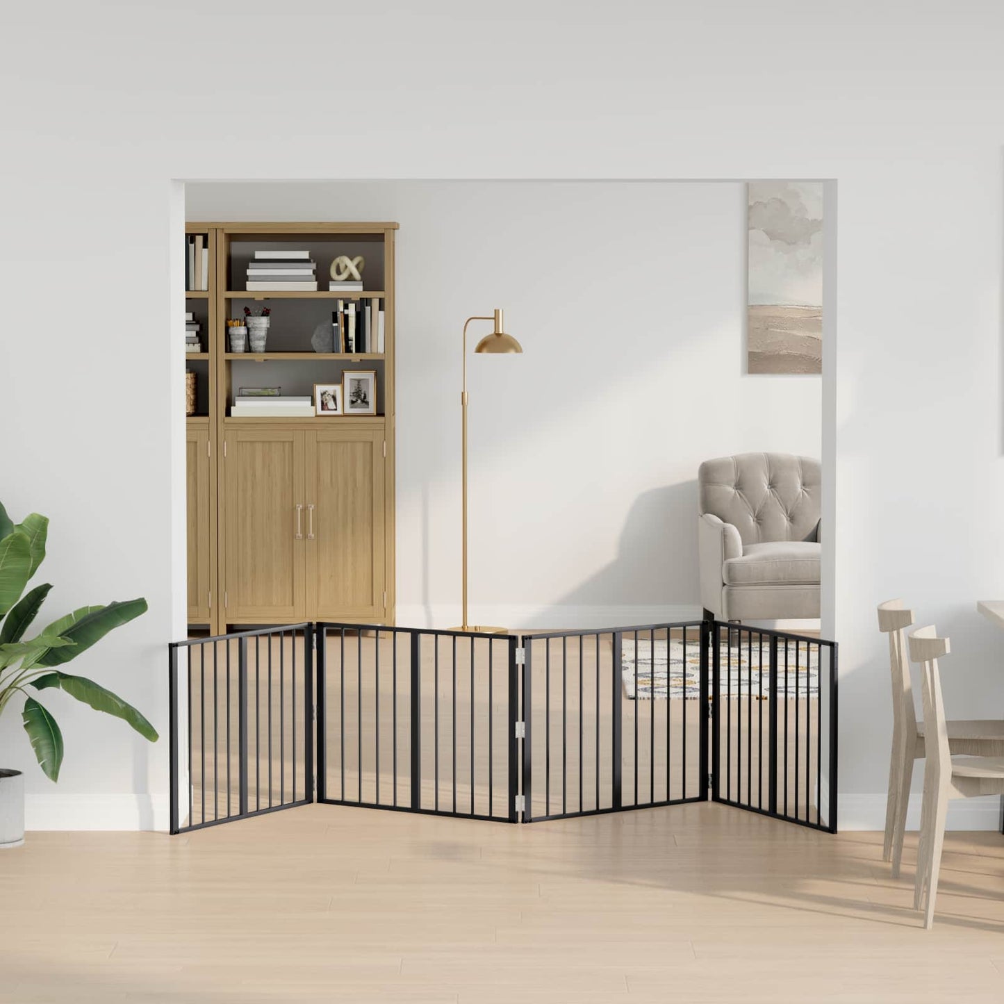 Hundeluke 4 pcs Svart 80 x 60 cm Galvanisert Stål