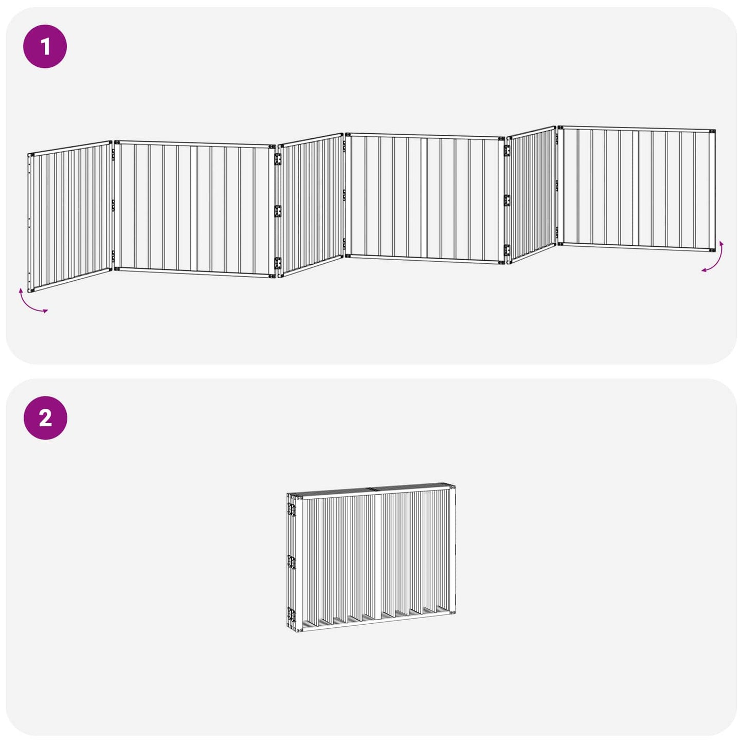 Hundeluke 6 pcs Svart 80 x 60 cm Galvanisert Stål