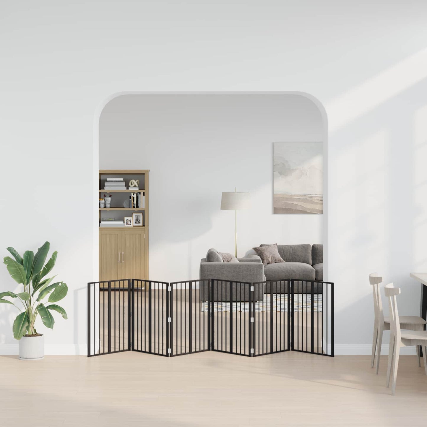Hundeluke 6 pcs Svart 60 x 80 cm Galvanisert Stål