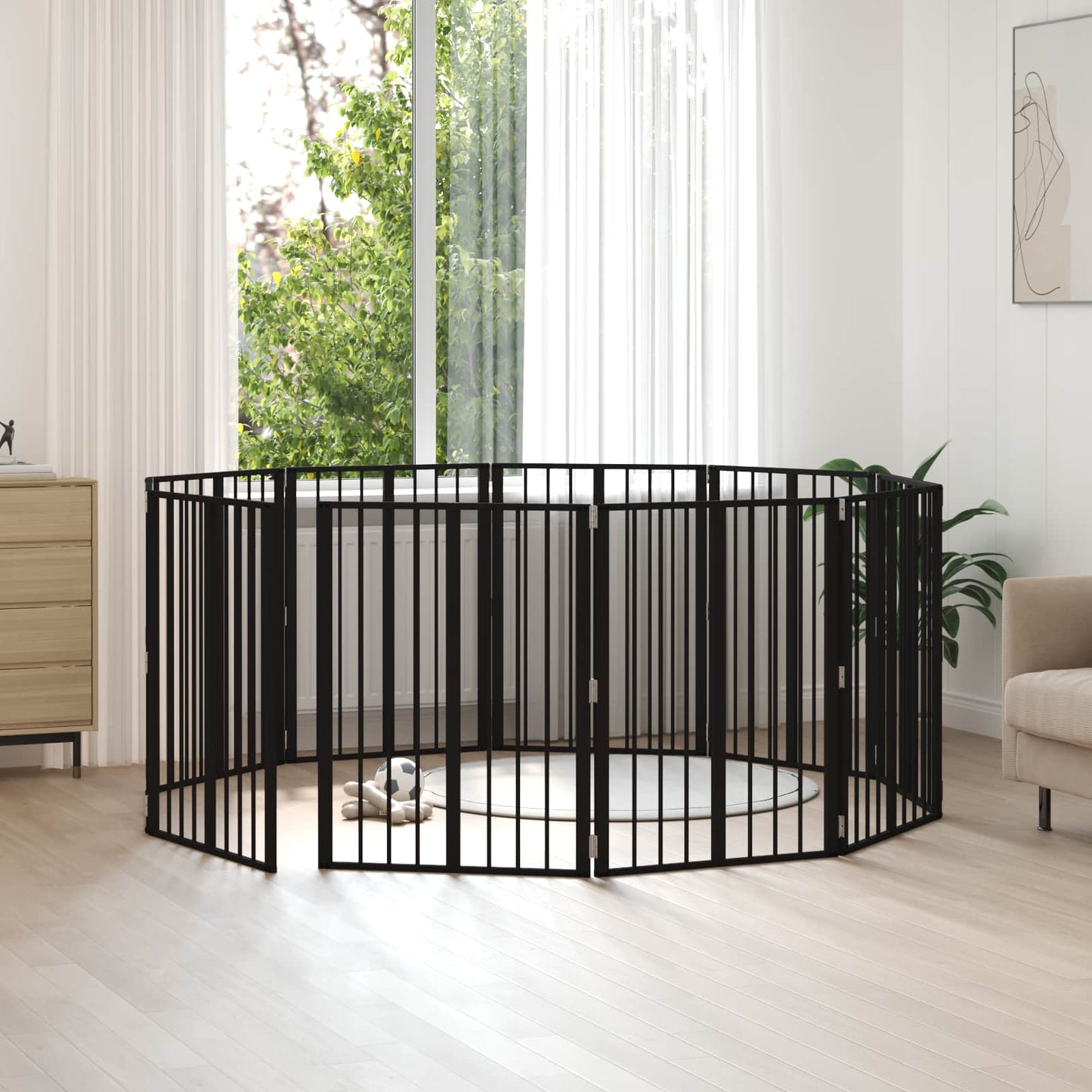Hundeluke 10 pcs Svart 60 x 80 cm Galvanisert Stål