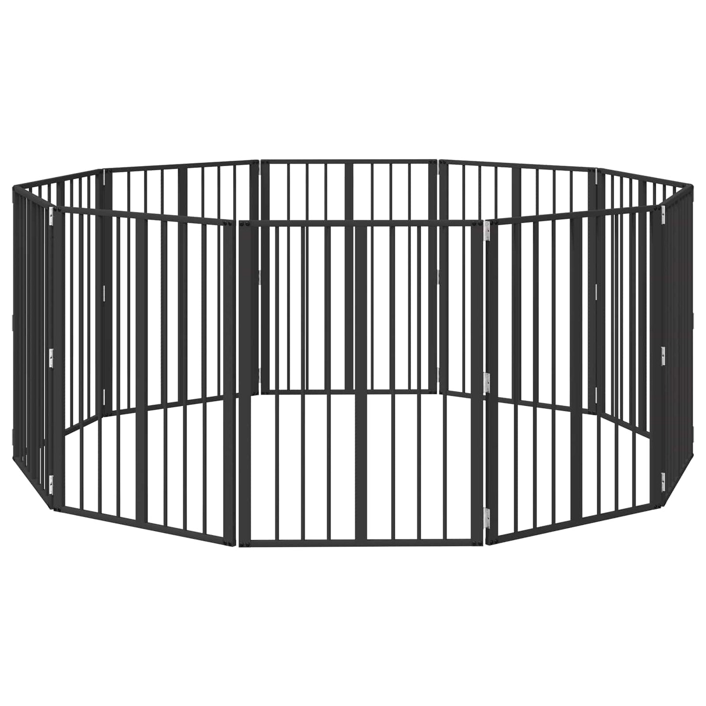 Hundeluke 10 pcs Svart 60 x 80 cm Galvanisert Stål