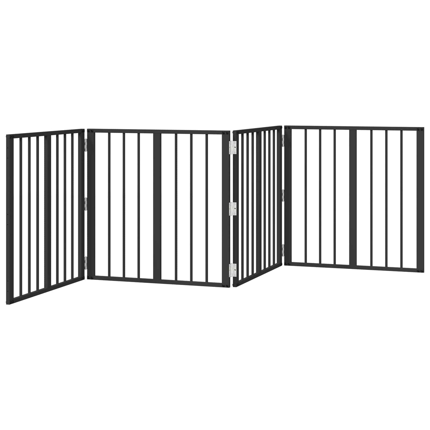 Hundeluke 4 pcs Svart 60 x 60 cm Galvanisert Stål