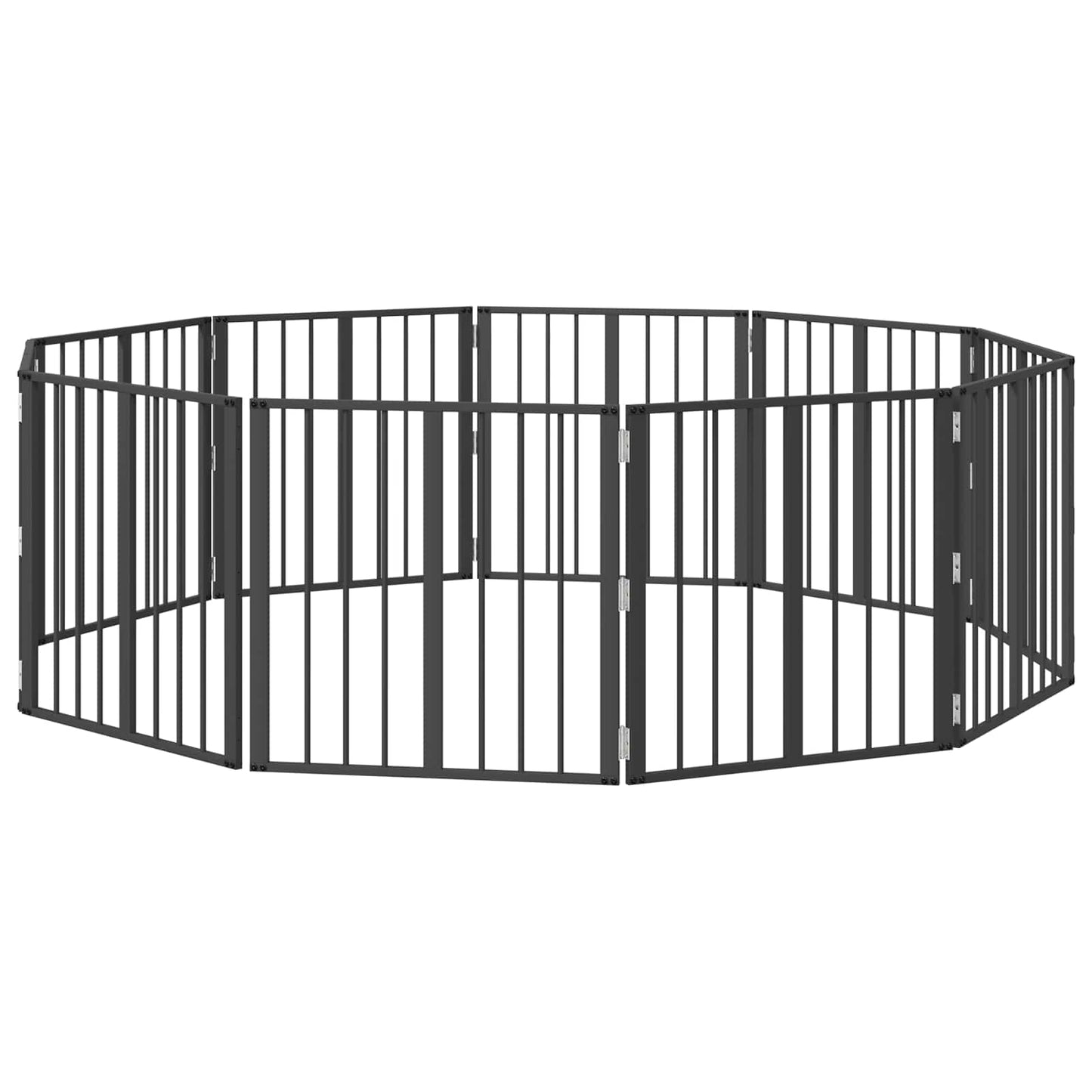 Hundeluke 10 pcs Svart 60 x 60 cm Galvanisert Stål