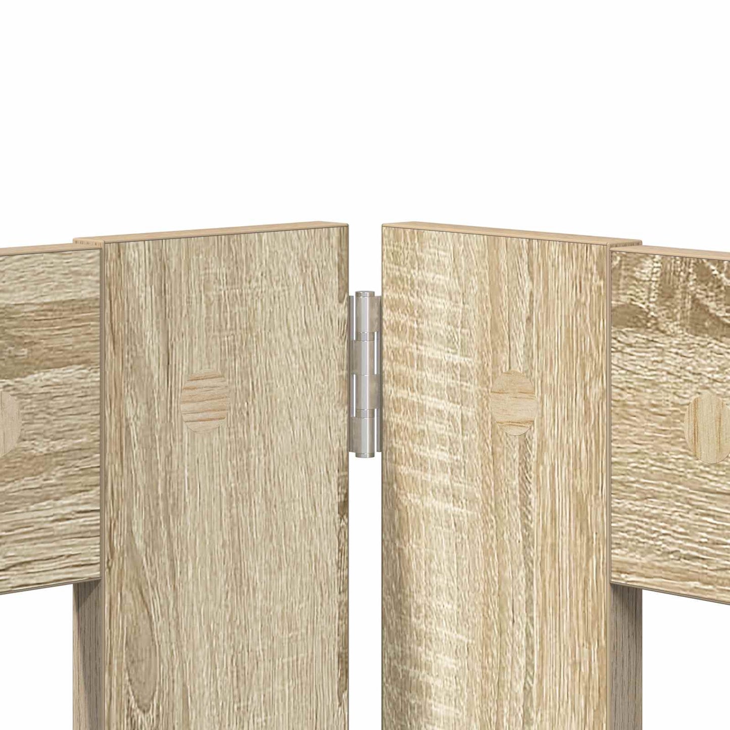 Hundegate med stender 2 pcs Sonoma eik 100 x 100 cm