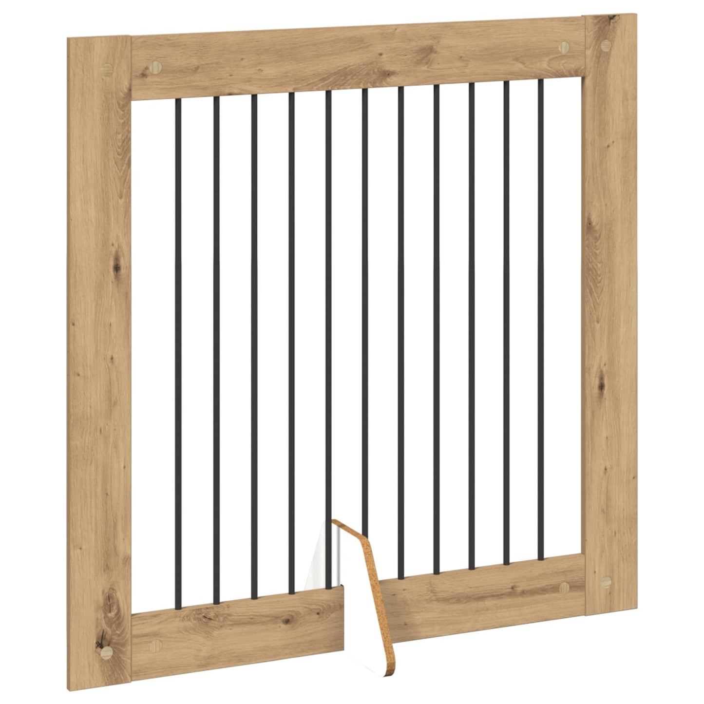 Foldbar hundegitter med stativer 4 pcs Artisan eik 401 cm