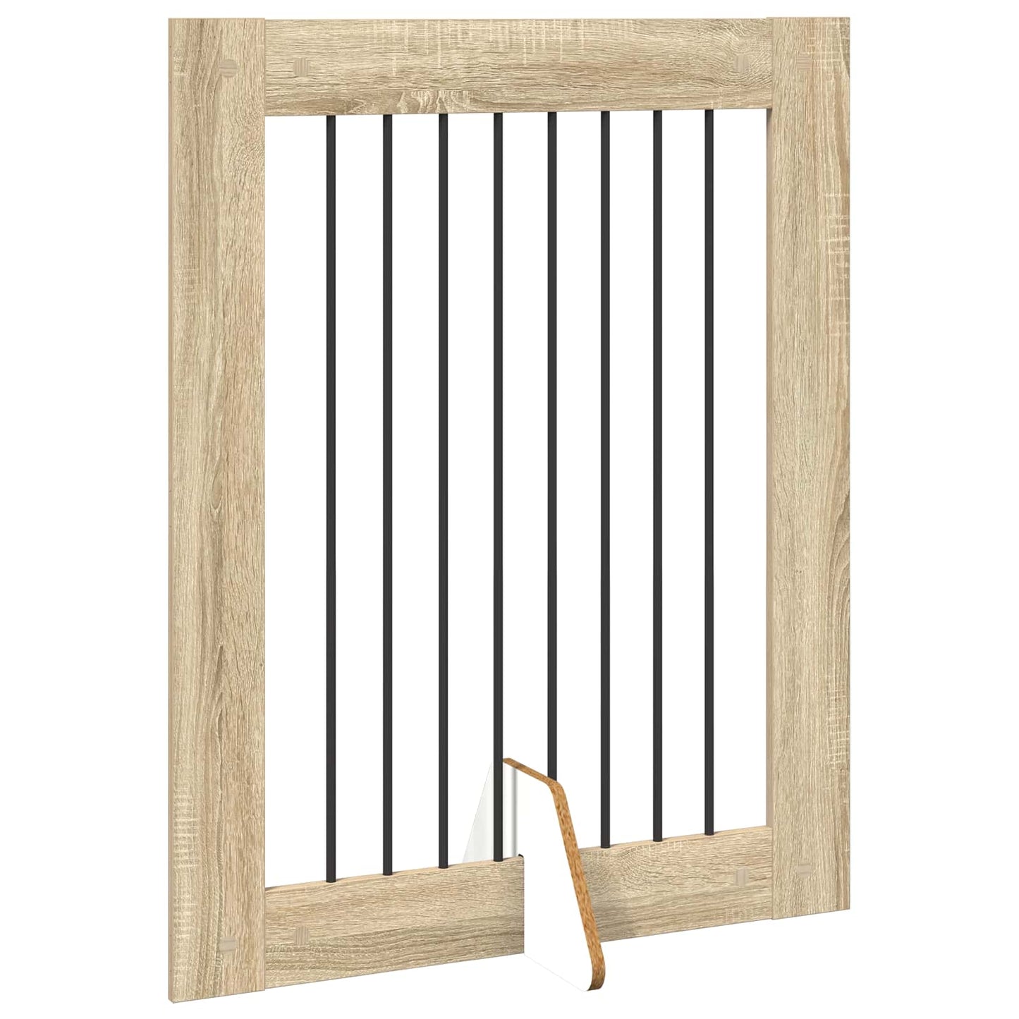 Foldbar hundegitter med stativer 4 pcs Sonoma eik 321 cm