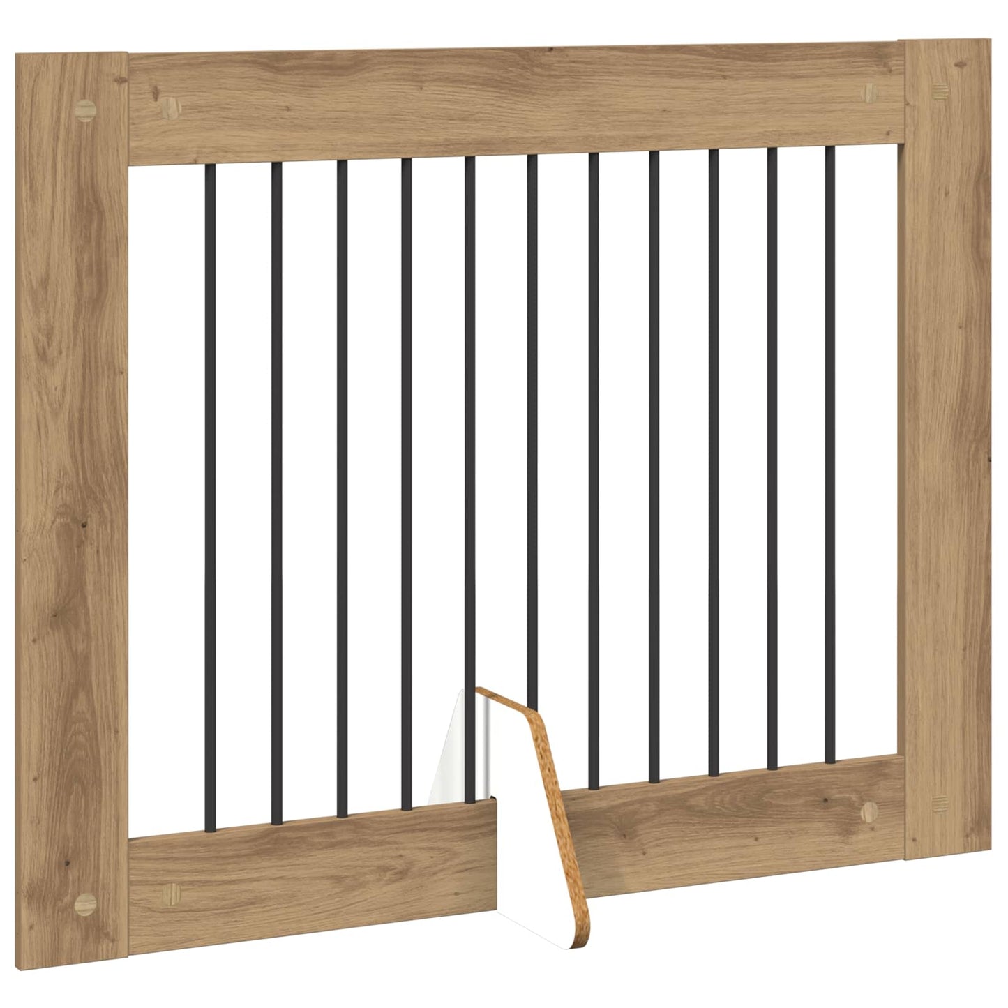 Foldbar hundegitter med stativer 4 pcs Artisan eik 401 cm
