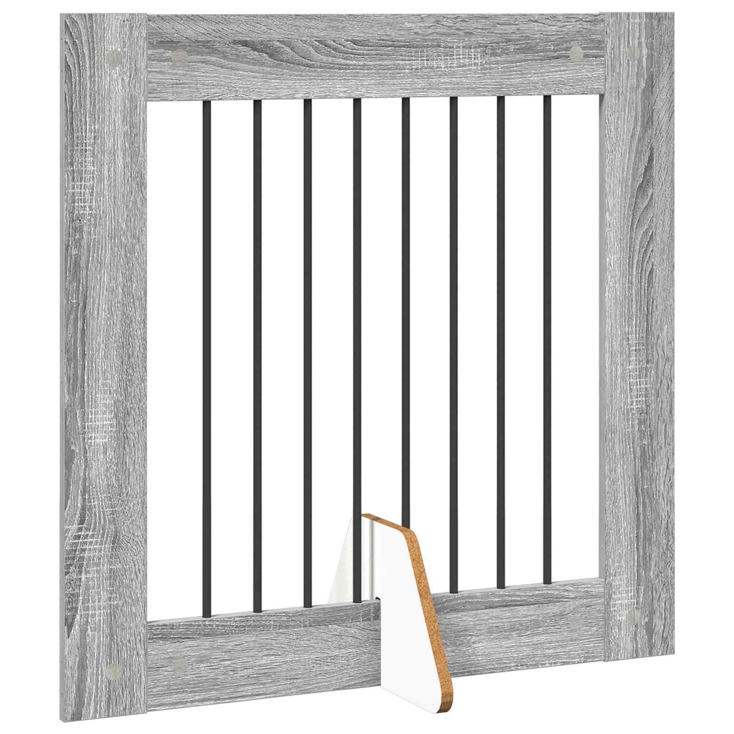 Foldbar hundegitter med stativer 6 pcs Grå sonoma 482 cm