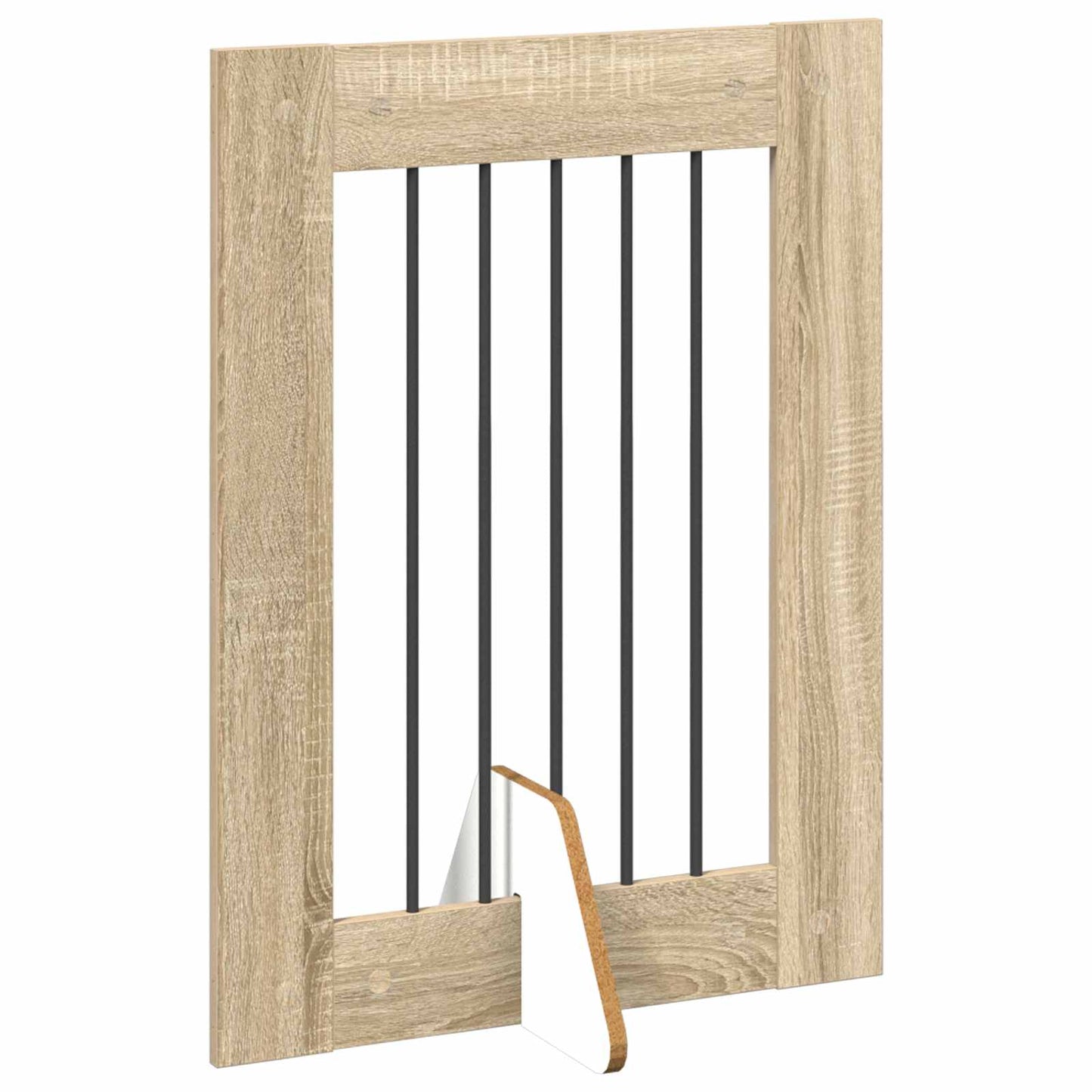 Hundegate med stender 4 pcs Sonoma eik 60 x 80 cm