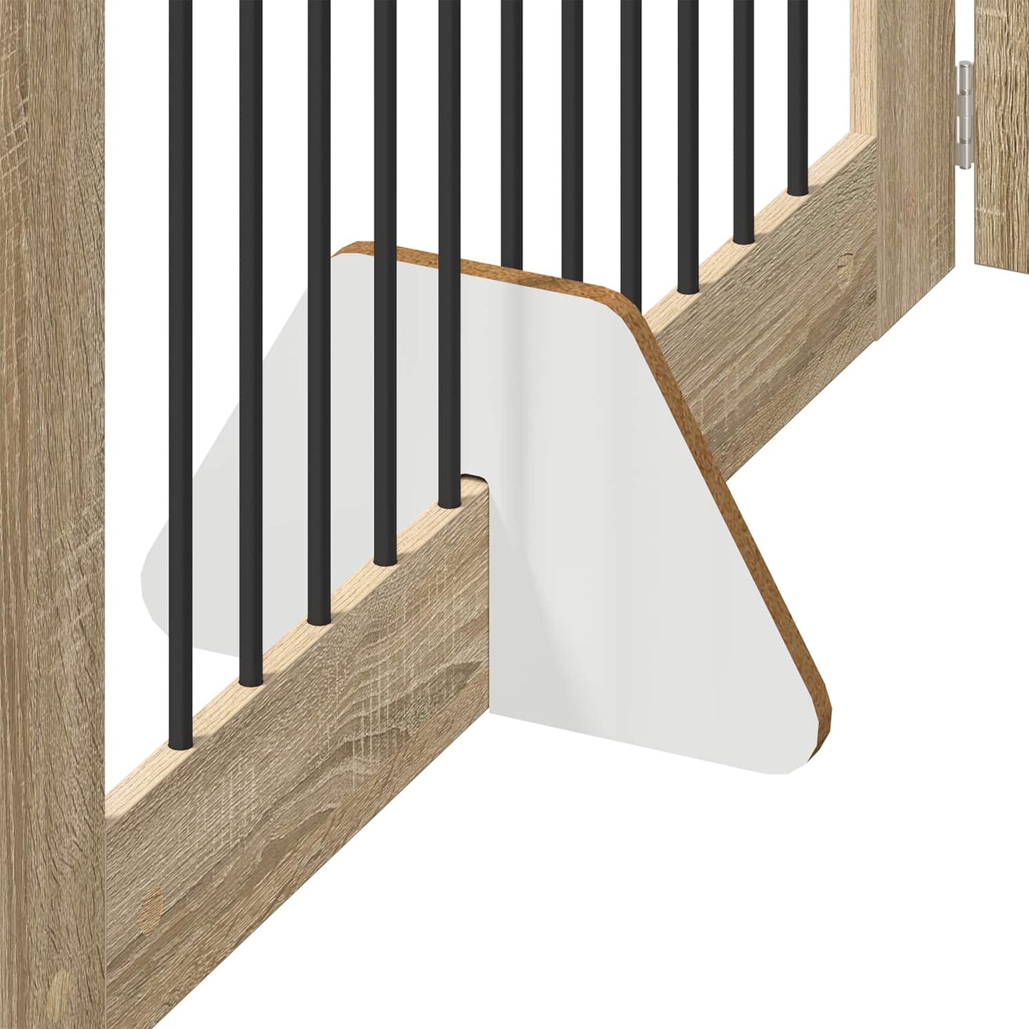 Hundegate med stender 2 pcs Sonoma eik 100 x 60 cm