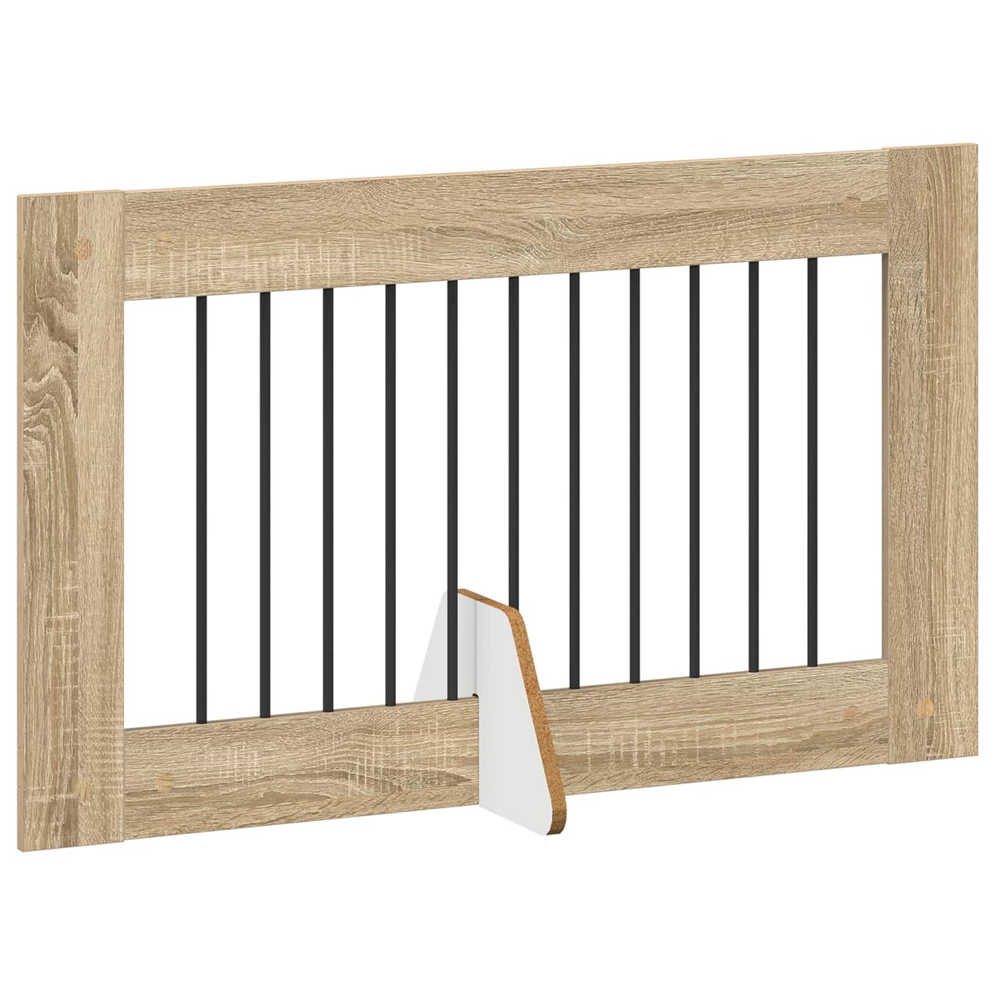 Hundegate med stender 2 pcs Sonoma eik 100 x 60 cm