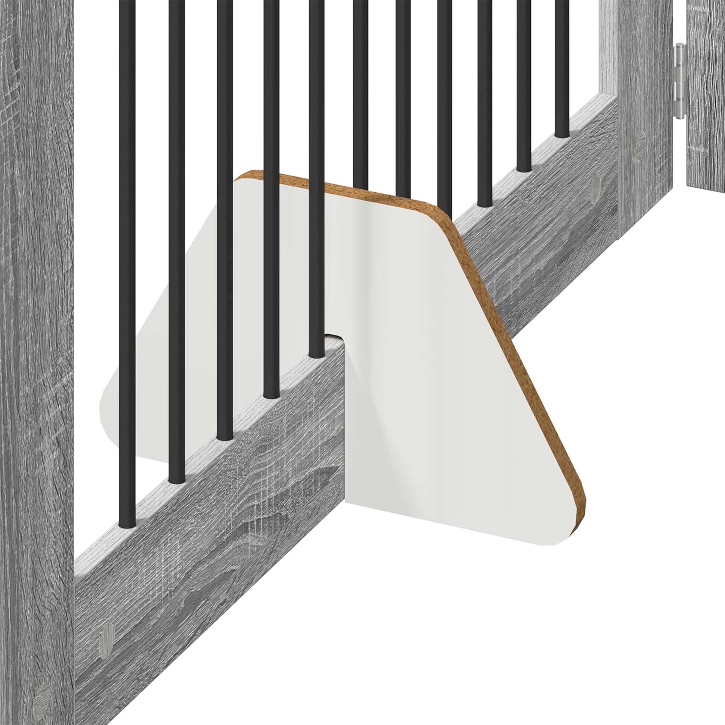 Foldbar hundegitter med stativer 2 stk. Grå Sonoma 200,5 cm