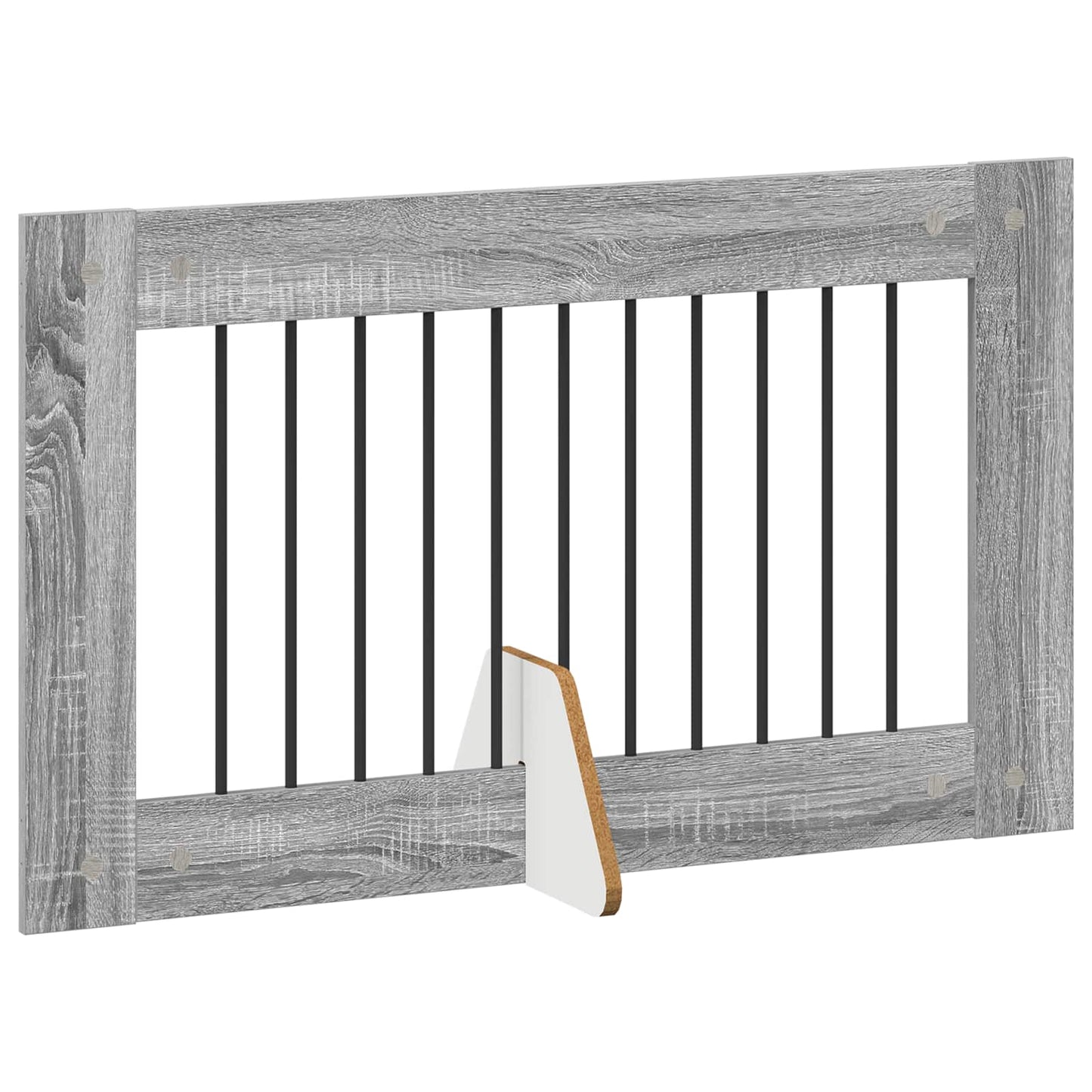 Foldbar hundegitter med stativer 2 stk. Grå Sonoma 200,5 cm