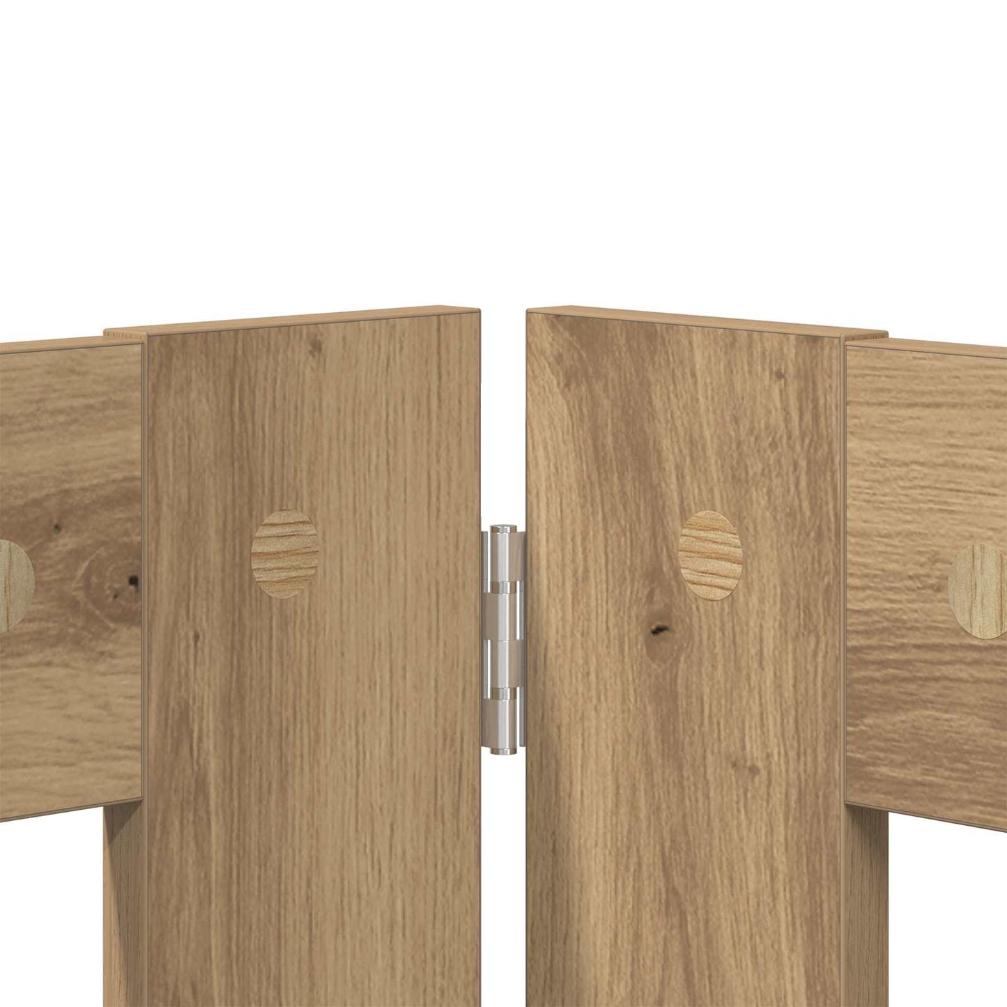 Hundegate med stender 6 pcs Artisan eik 100 x 60 cm