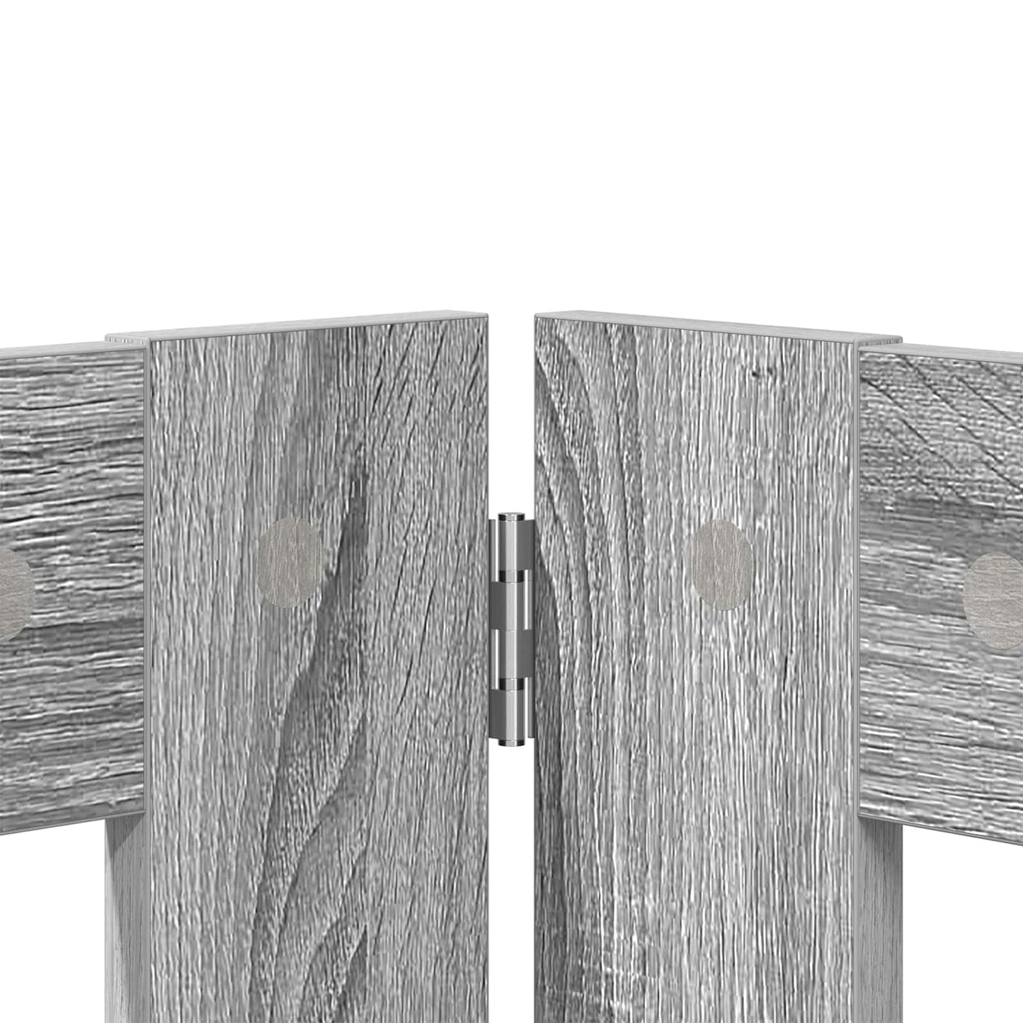 Foldbar hundegitter med stativer 2 pcs Grå sonoma 160,5 cm